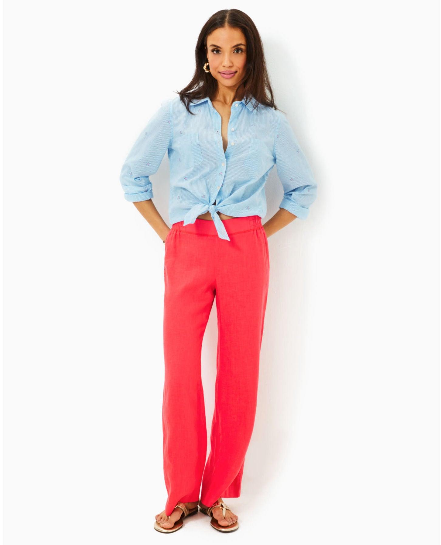 Deri Linen Palazzo Pant