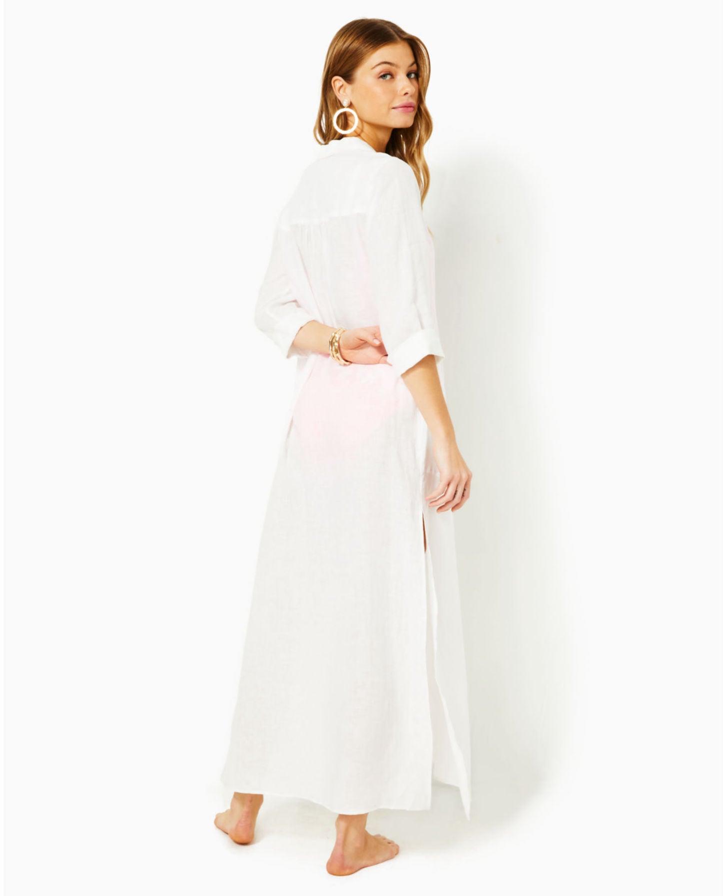 Natalie Linen Maxi Cover-Up