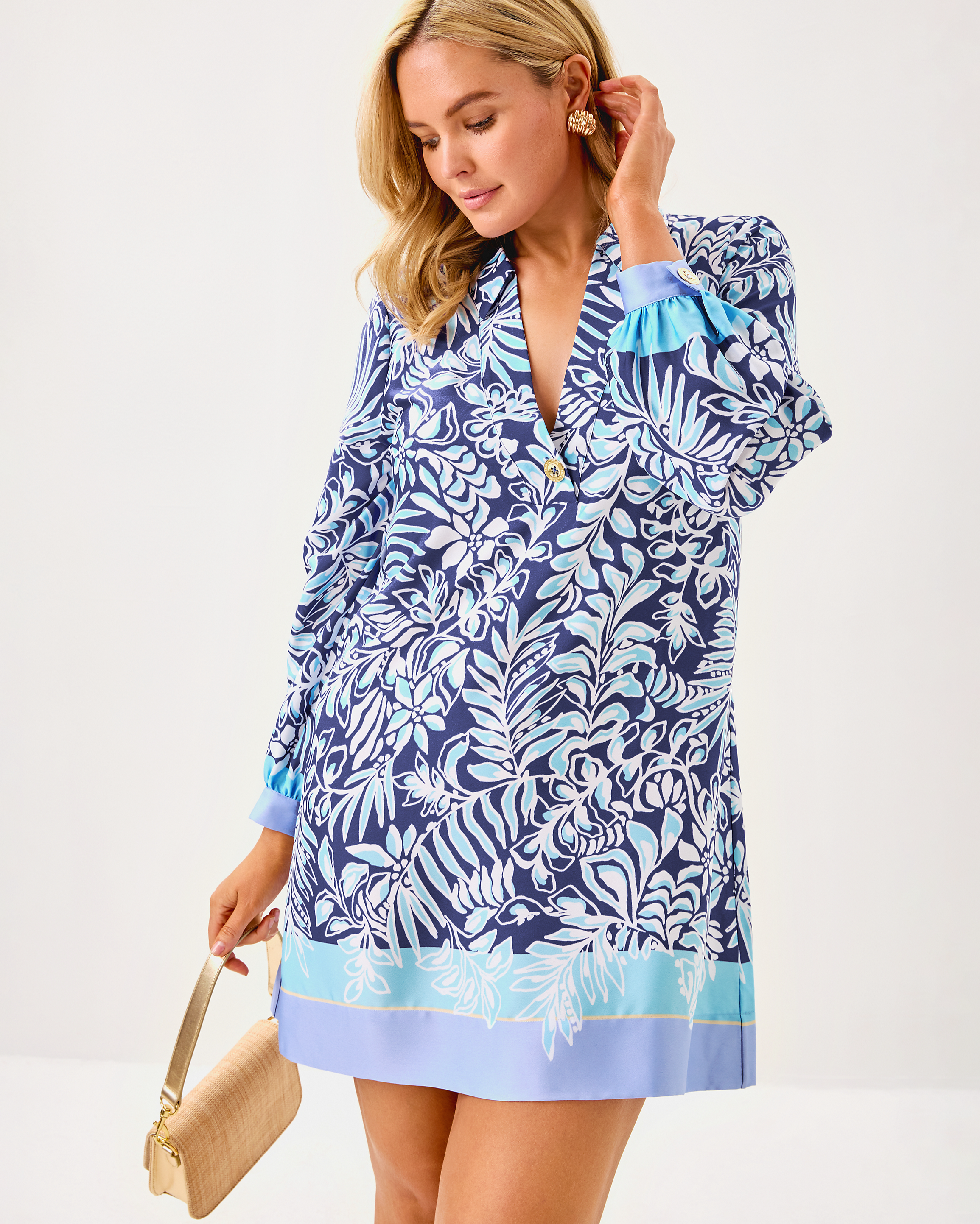 Iralanne Long Sleeve Popover Dress