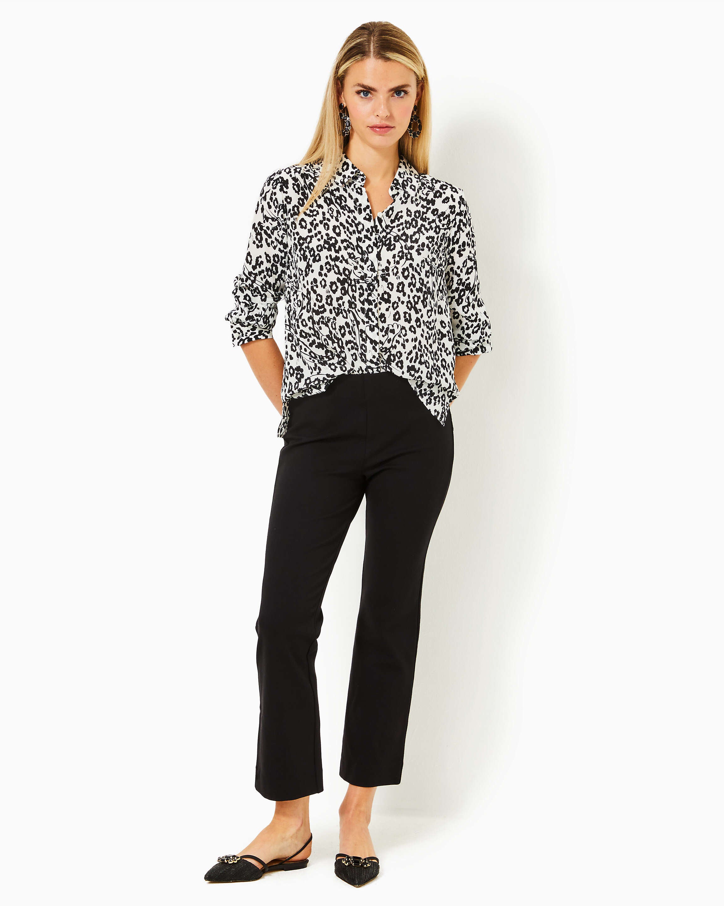 Christabel Ponte Crop Flare pant