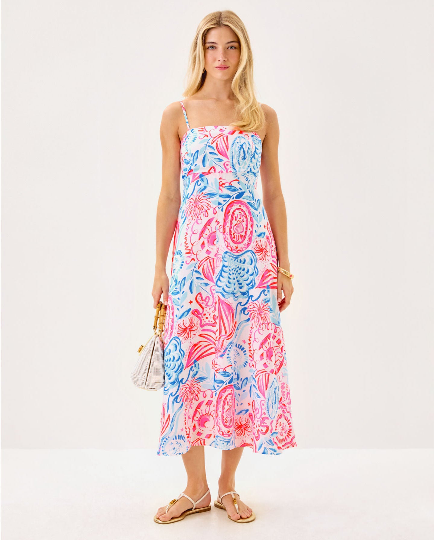 Jorgian Linen Midi Dress
