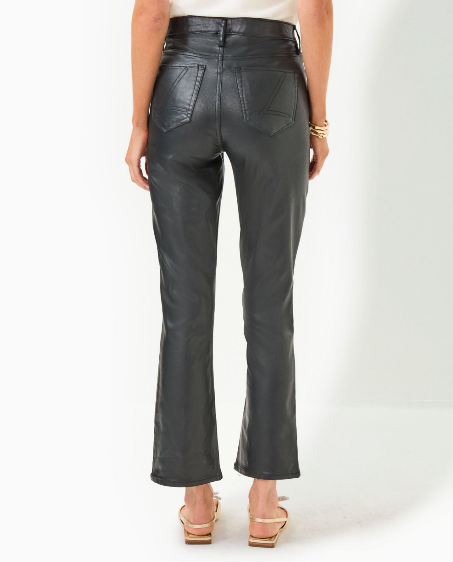 LIZA COATED CROP FLARE PANT