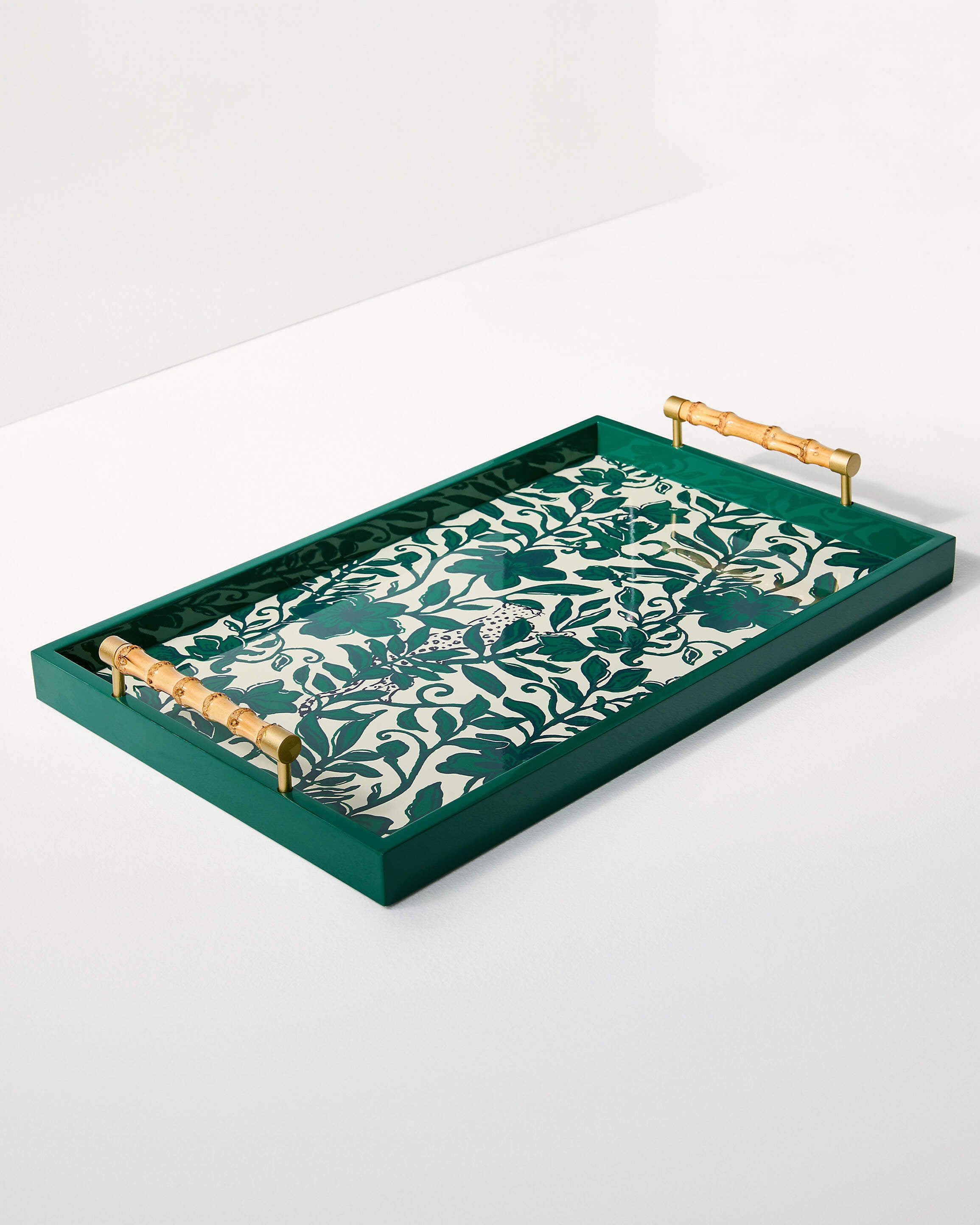 Printed Tray with Bamboo Handles