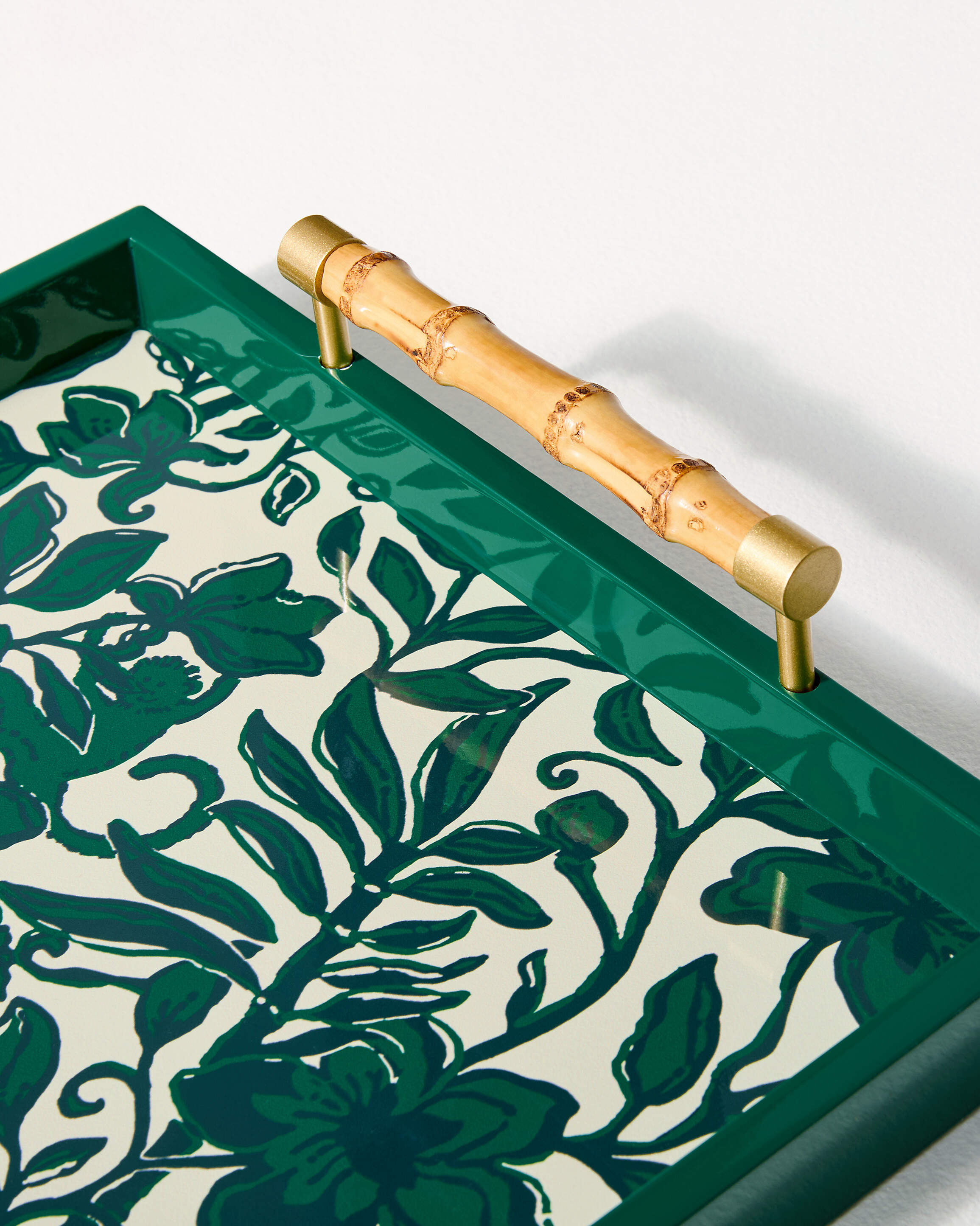 Printed Tray with Bamboo Handles