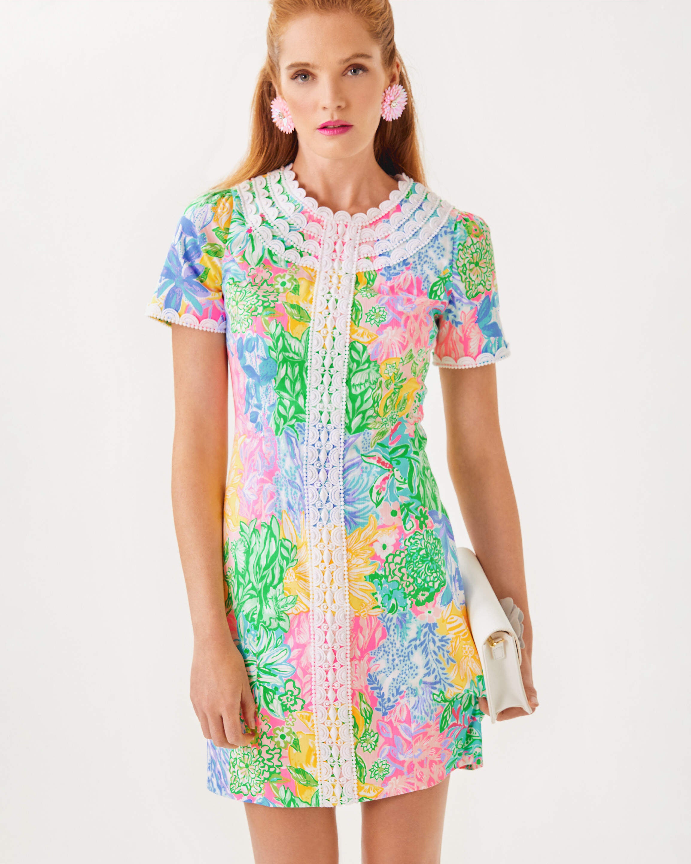 lilly pulitzer dress shorts Lilly Pulitzer 0 Pearl Blue Ibiza Open Water Engineered Chain Dress Short Romper