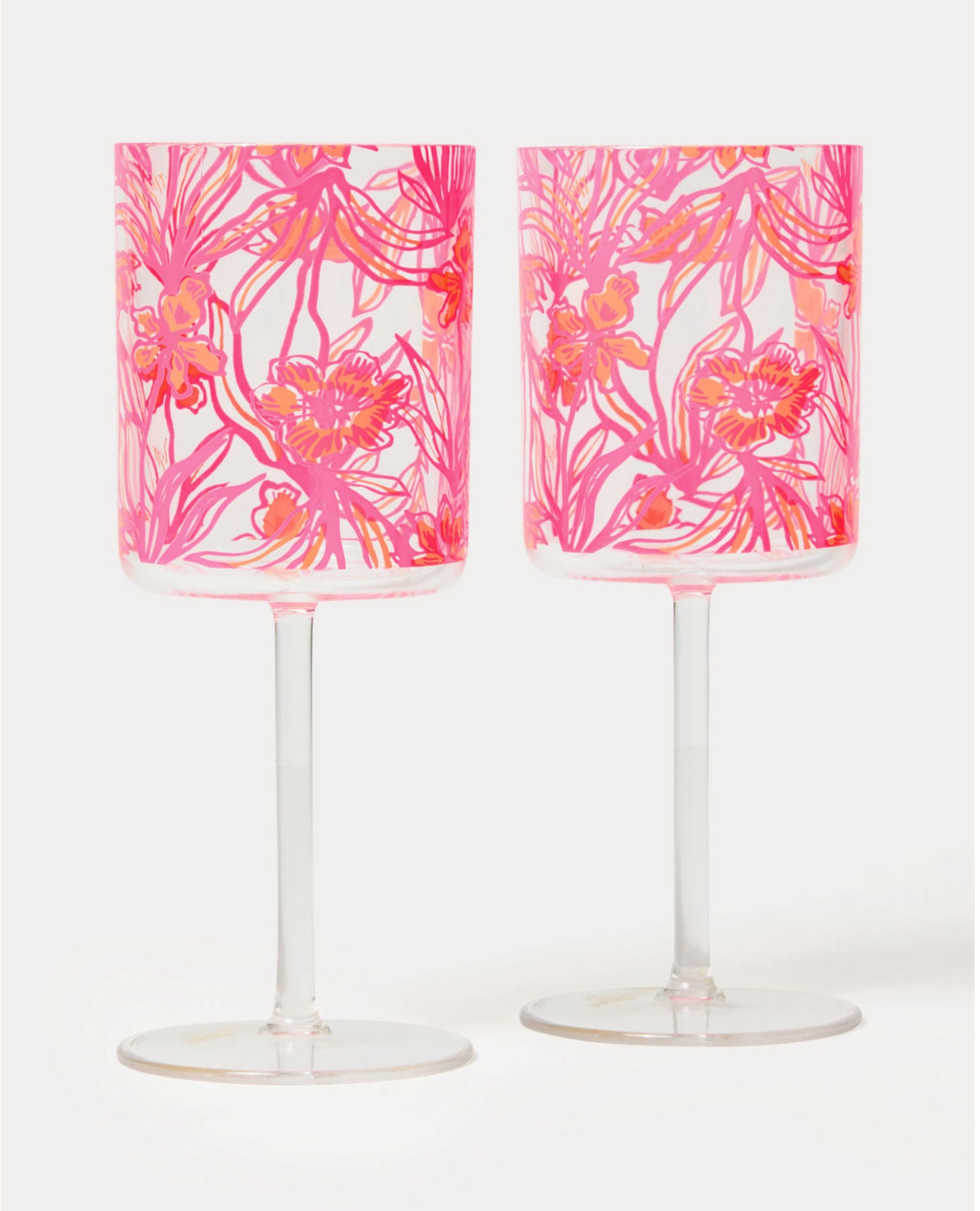 Acrylic Wine Glasses in White