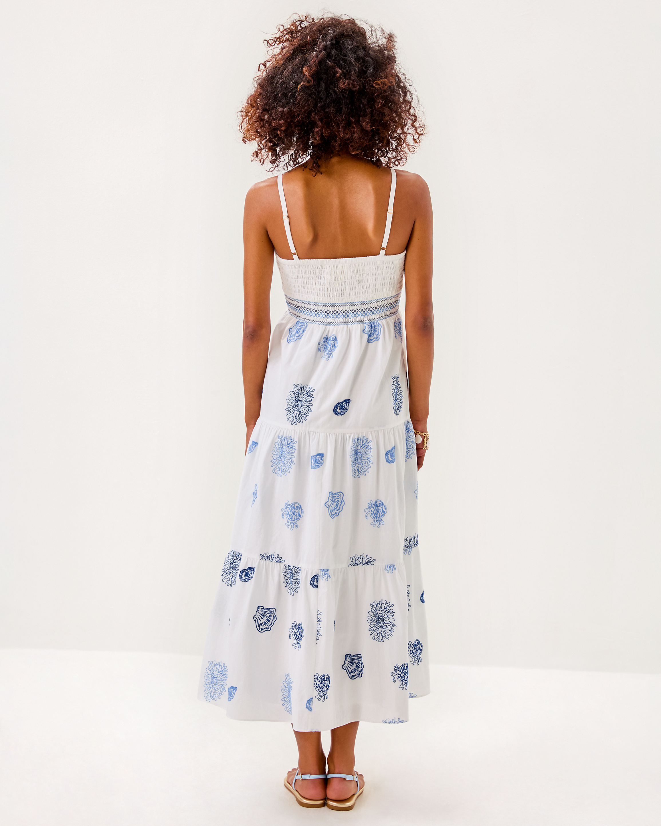 Zanna Embroidered Cotton Midi Dress