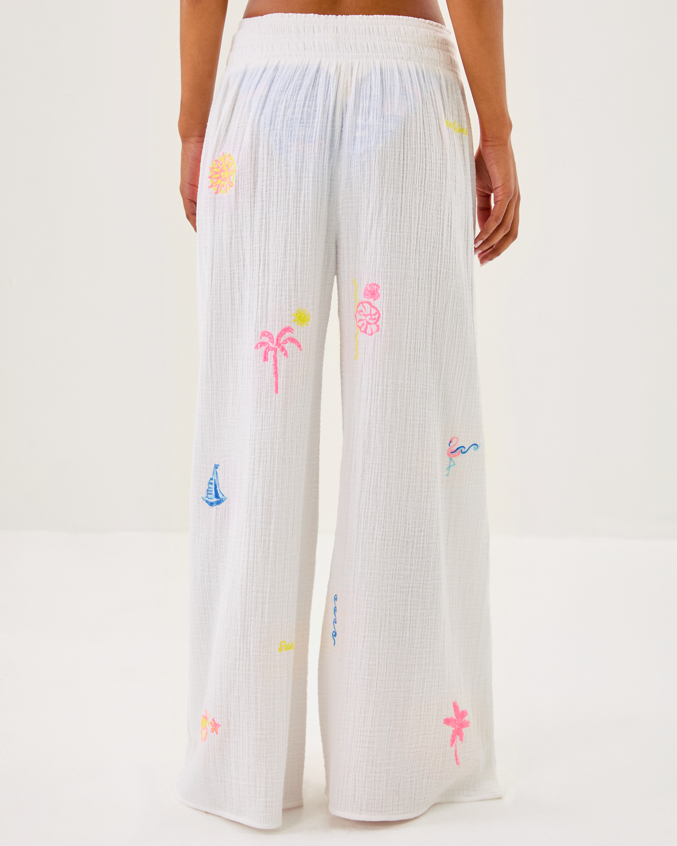 Enzo Embroidered Pant Coverup