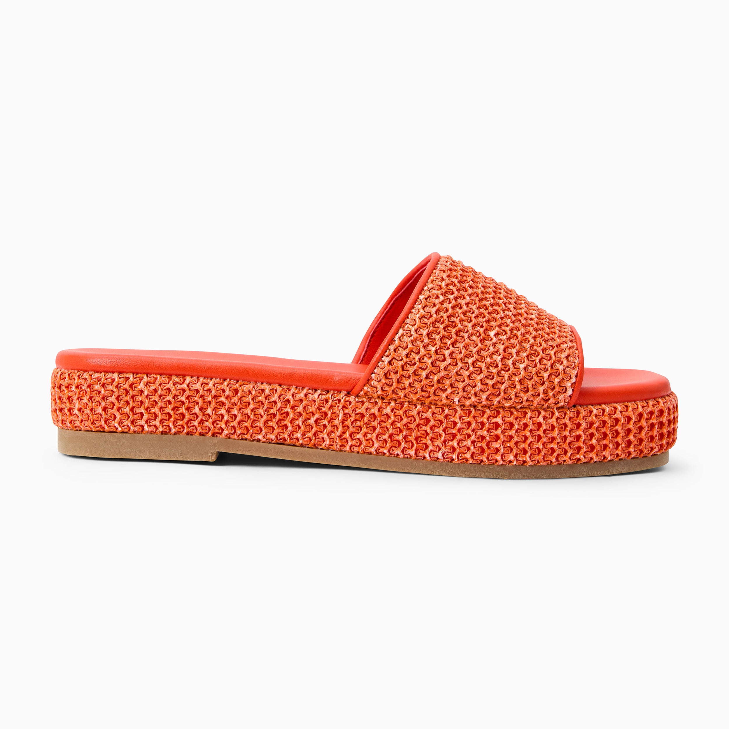 Bay Flatform Sandal - Raffia