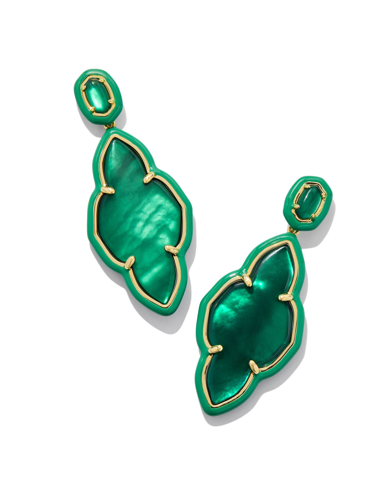 Abbie Enamel Frame Statement Earrings