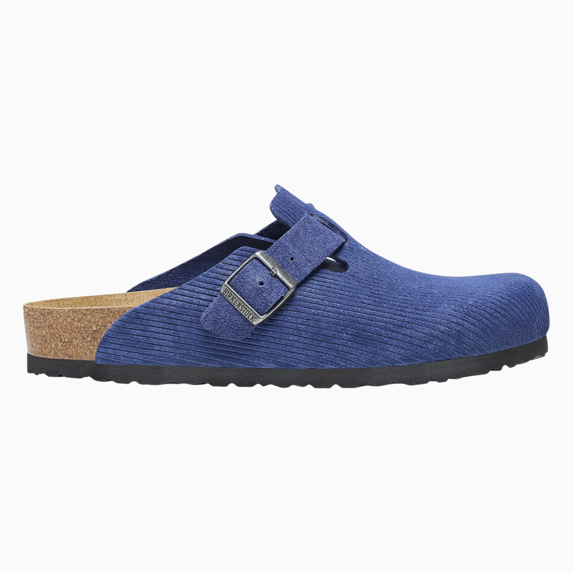 Birkenstock Boston Corduroy Suede Embossed in Indigo Blue