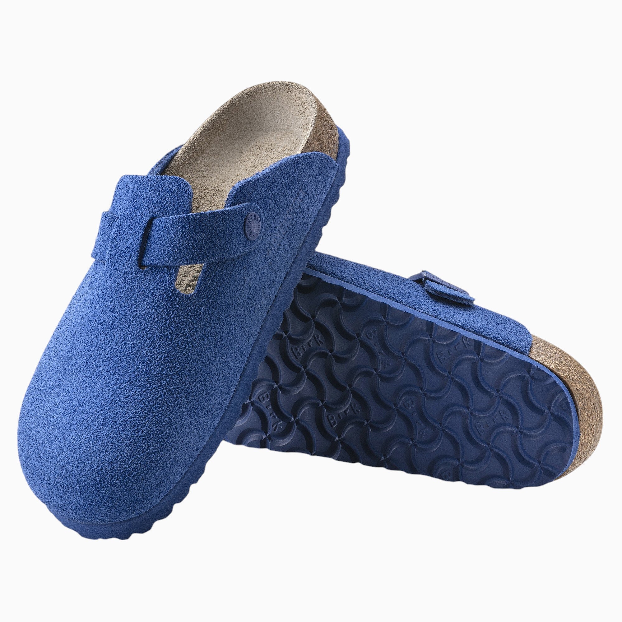 Birkenstock Boston Suede Leather in Ultra Blue