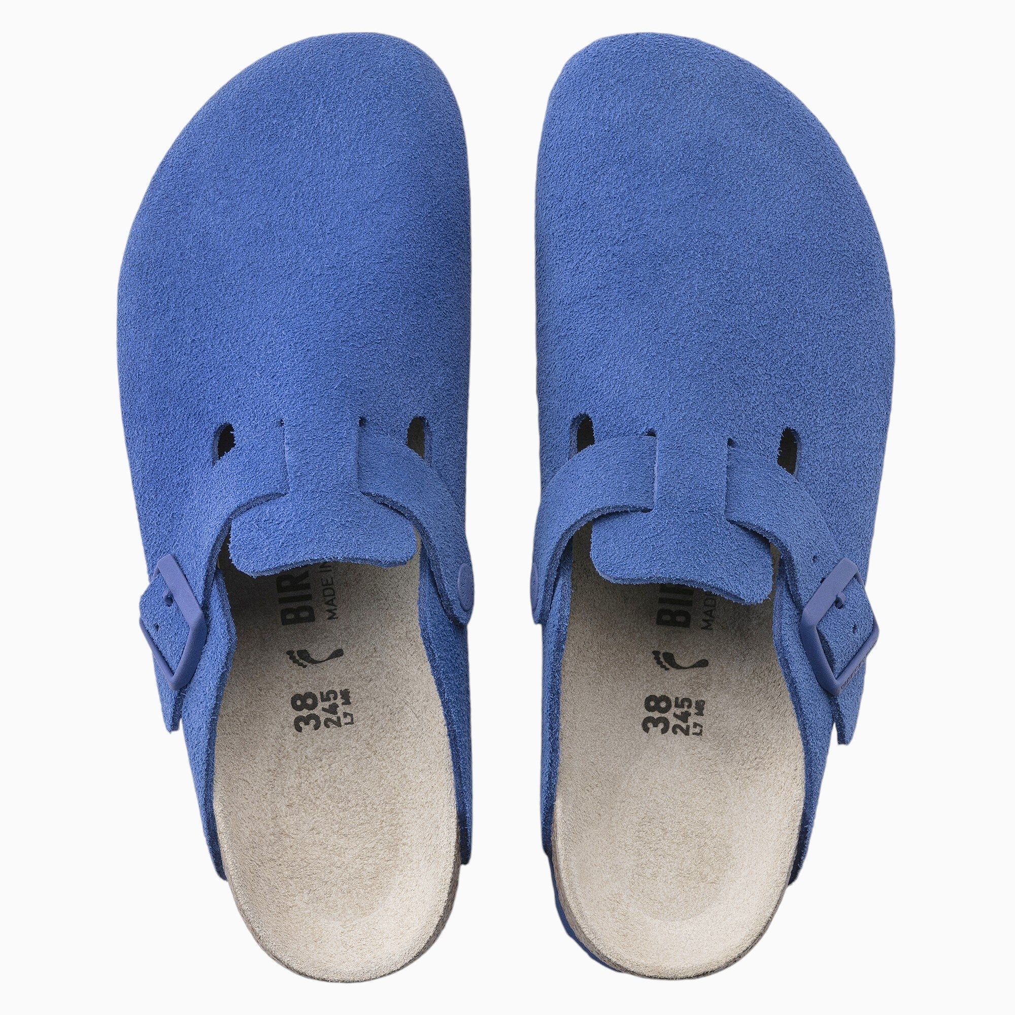 Birkenstock Boston Suede Leather in Ultra Blue
