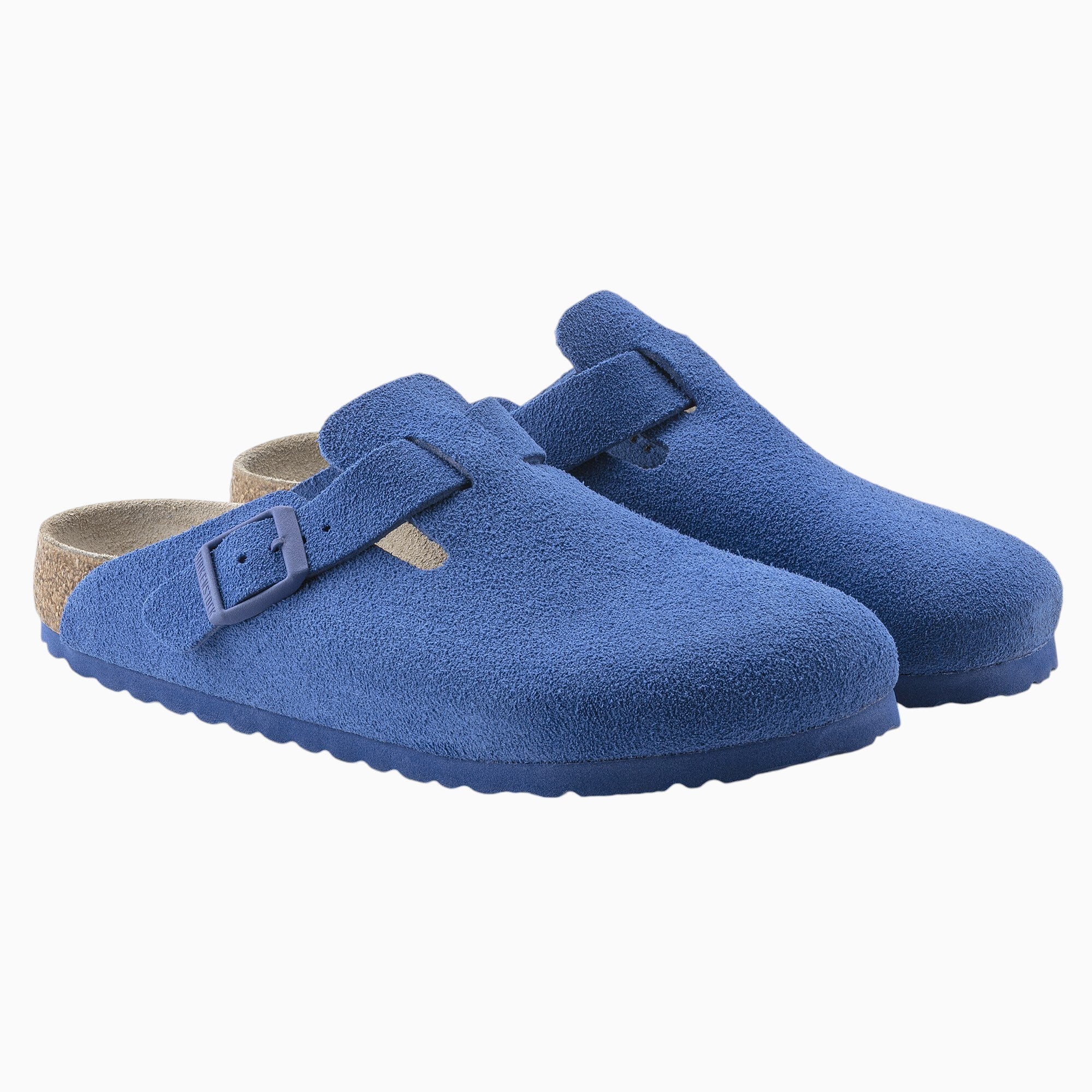 Birkenstock Boston Suede Leather in Ultra Blue