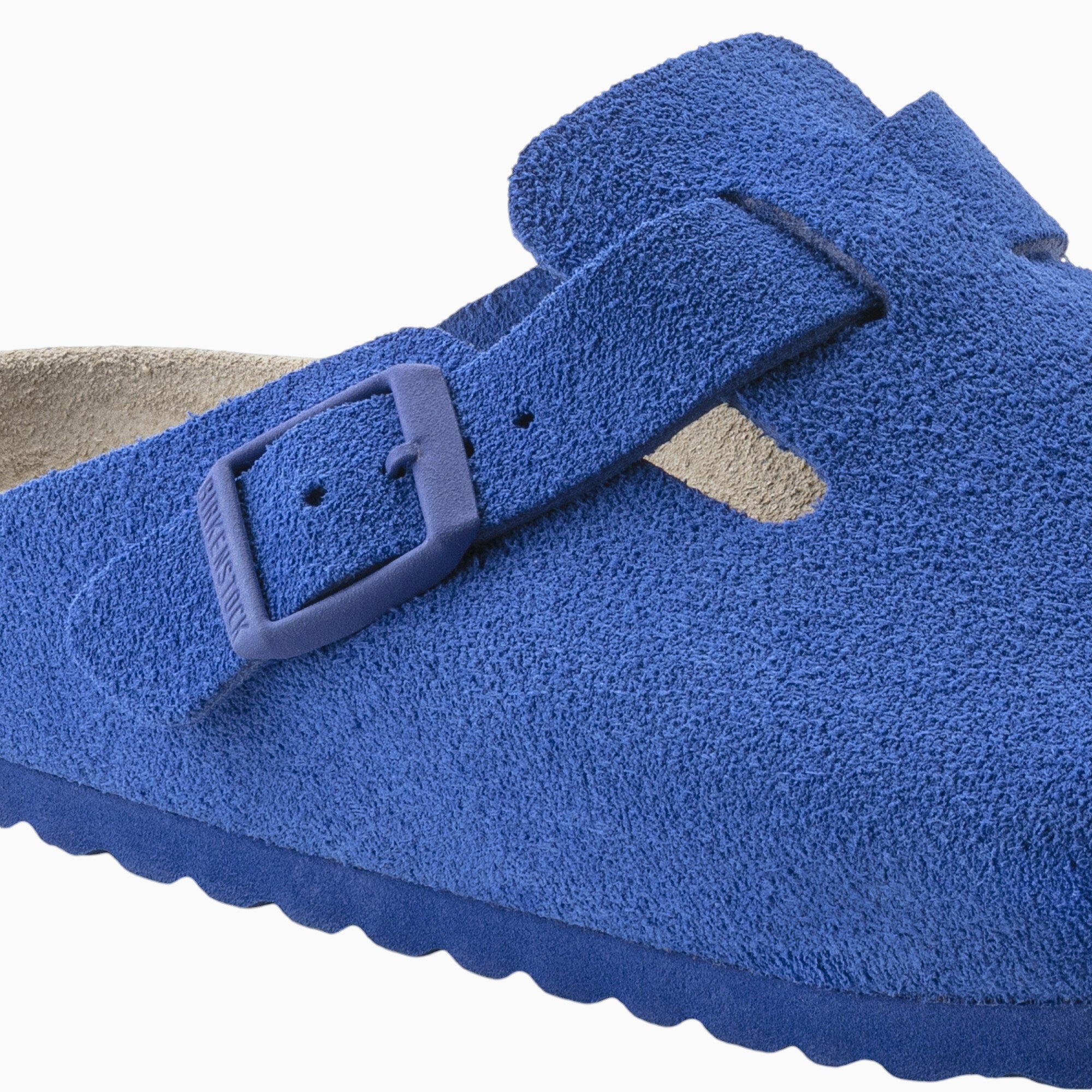 Birkenstock Boston Suede Leather in Ultra Blue