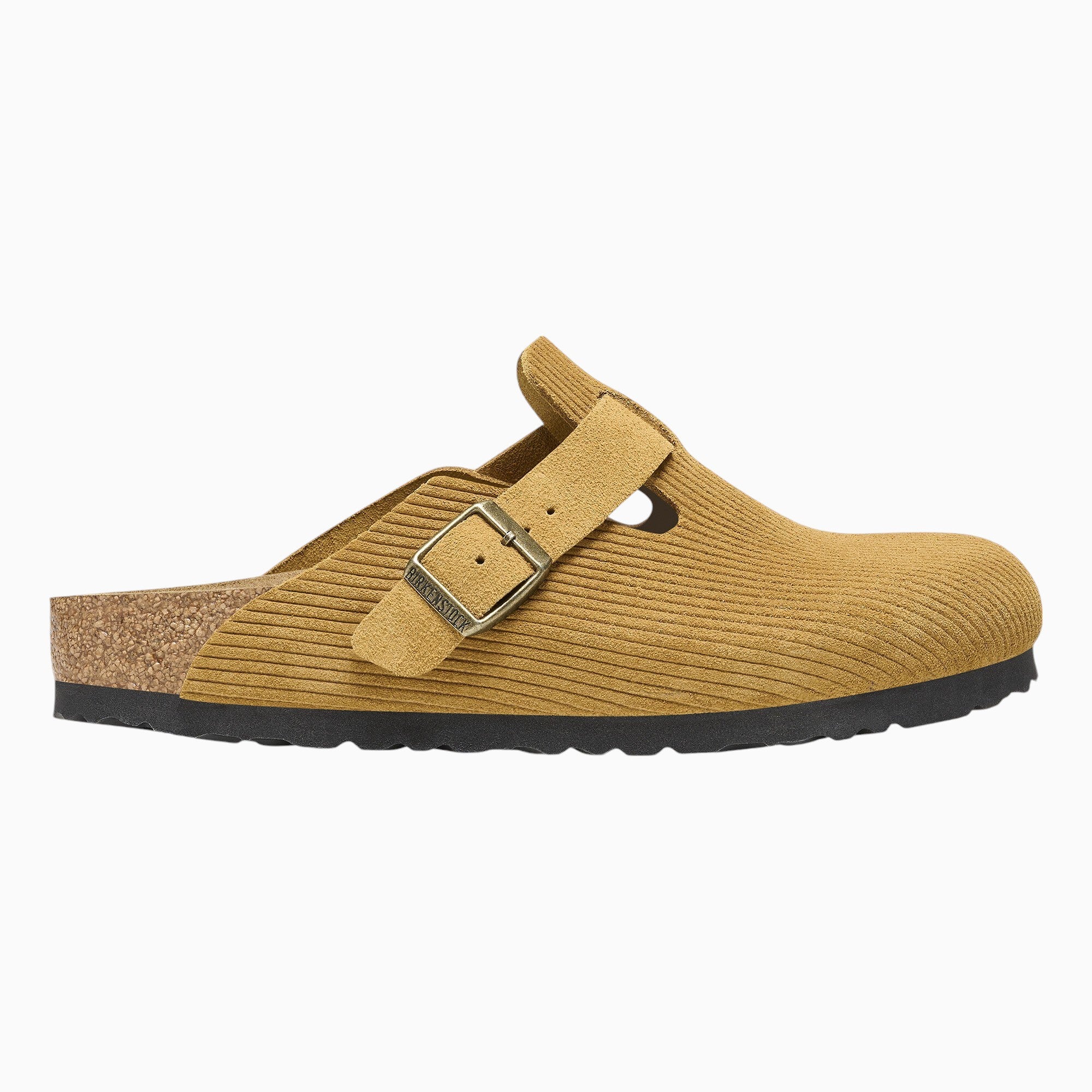 Birkenstock Boston Corduroy Suede Embossed in Cork Brown