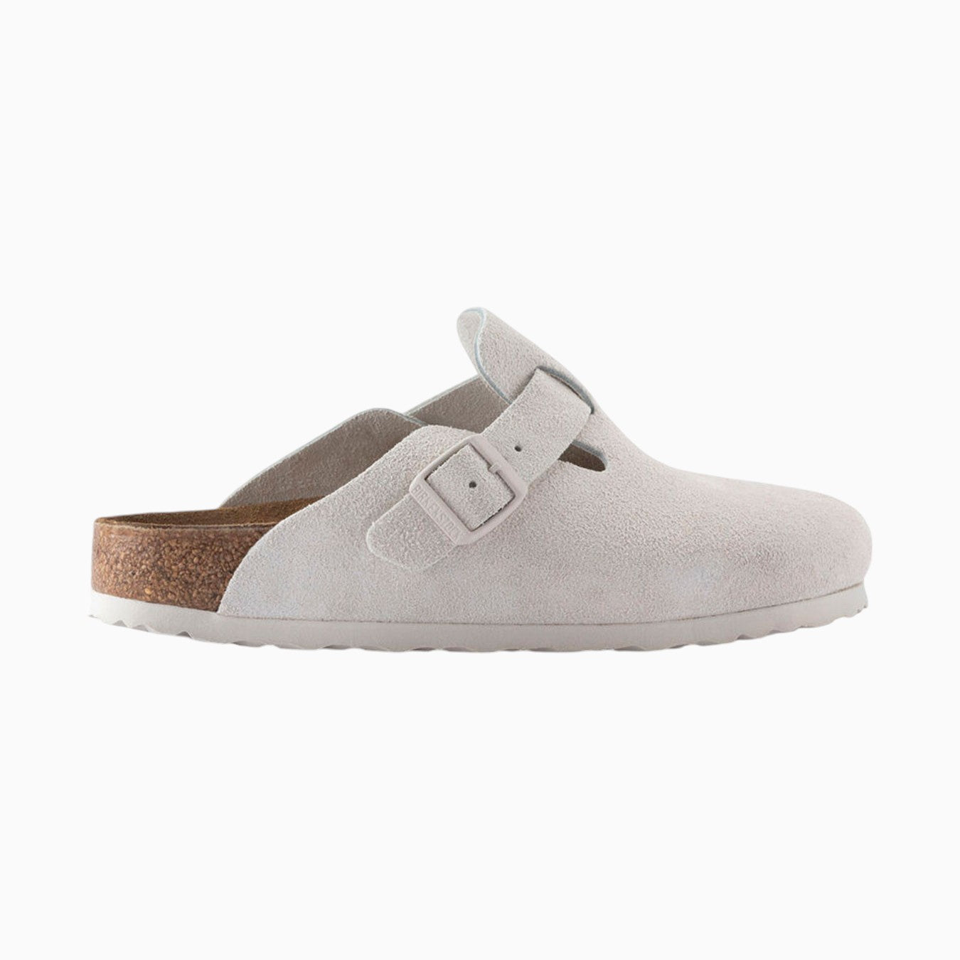 Birkenstock Boston Suede Leather in Antique White