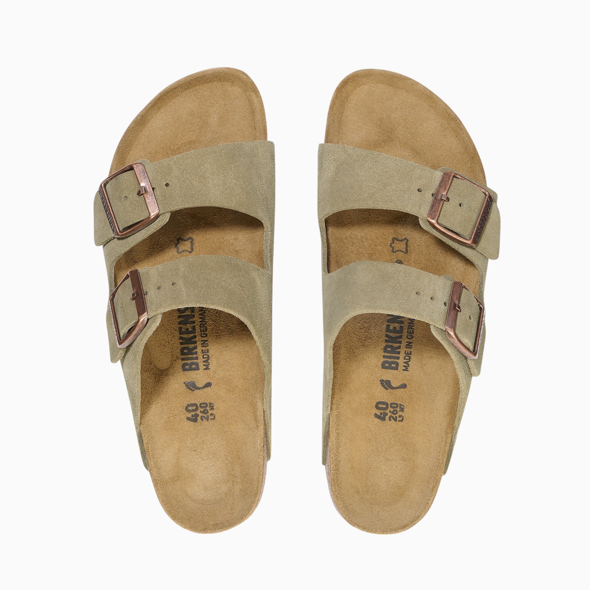 Birkenstock Arizona Suede Leather in Taupe