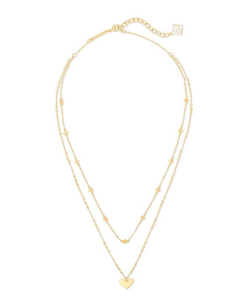 Ari Heart Multi Strand Necklace