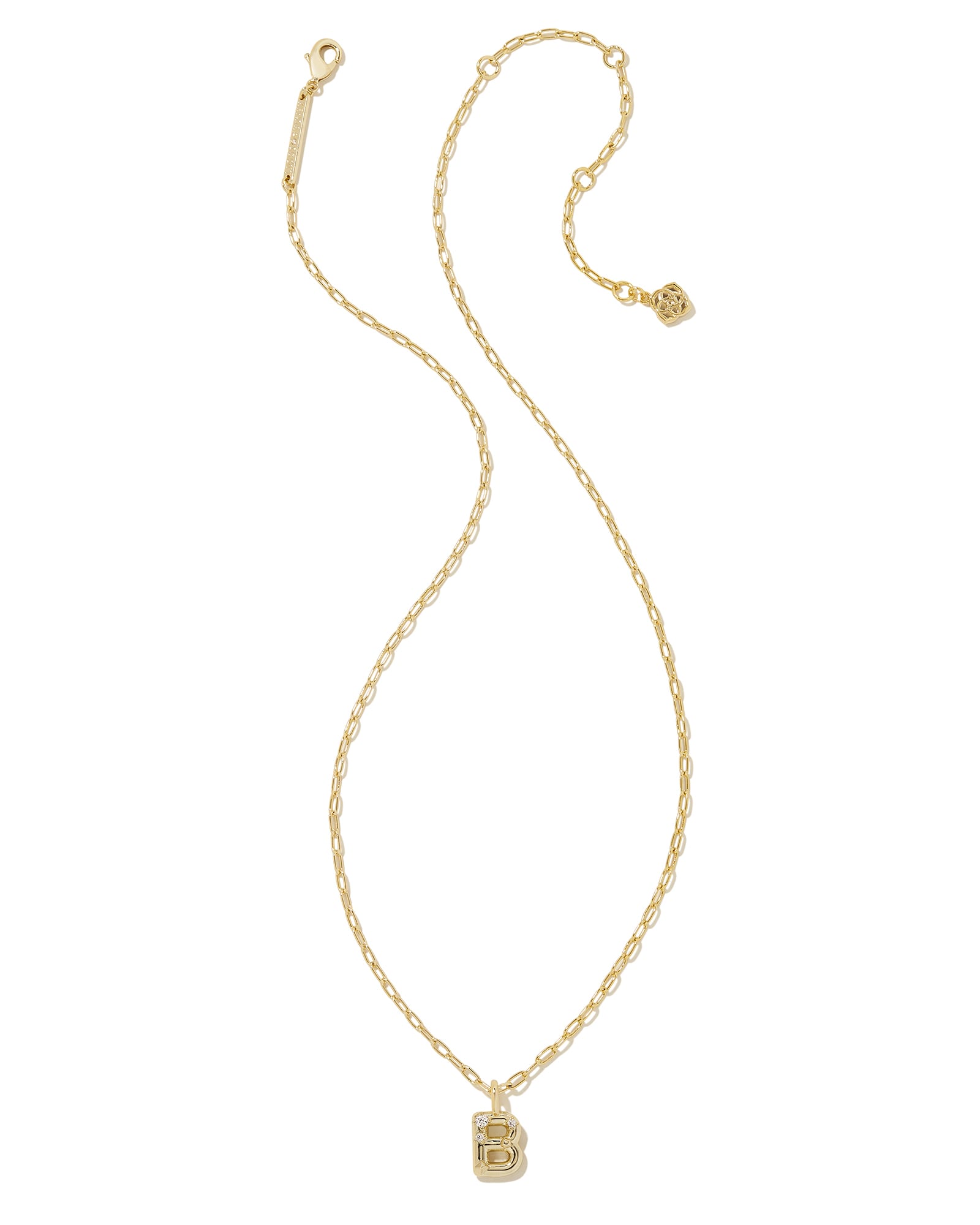 Crystal Letter B Short Pendant Necklace