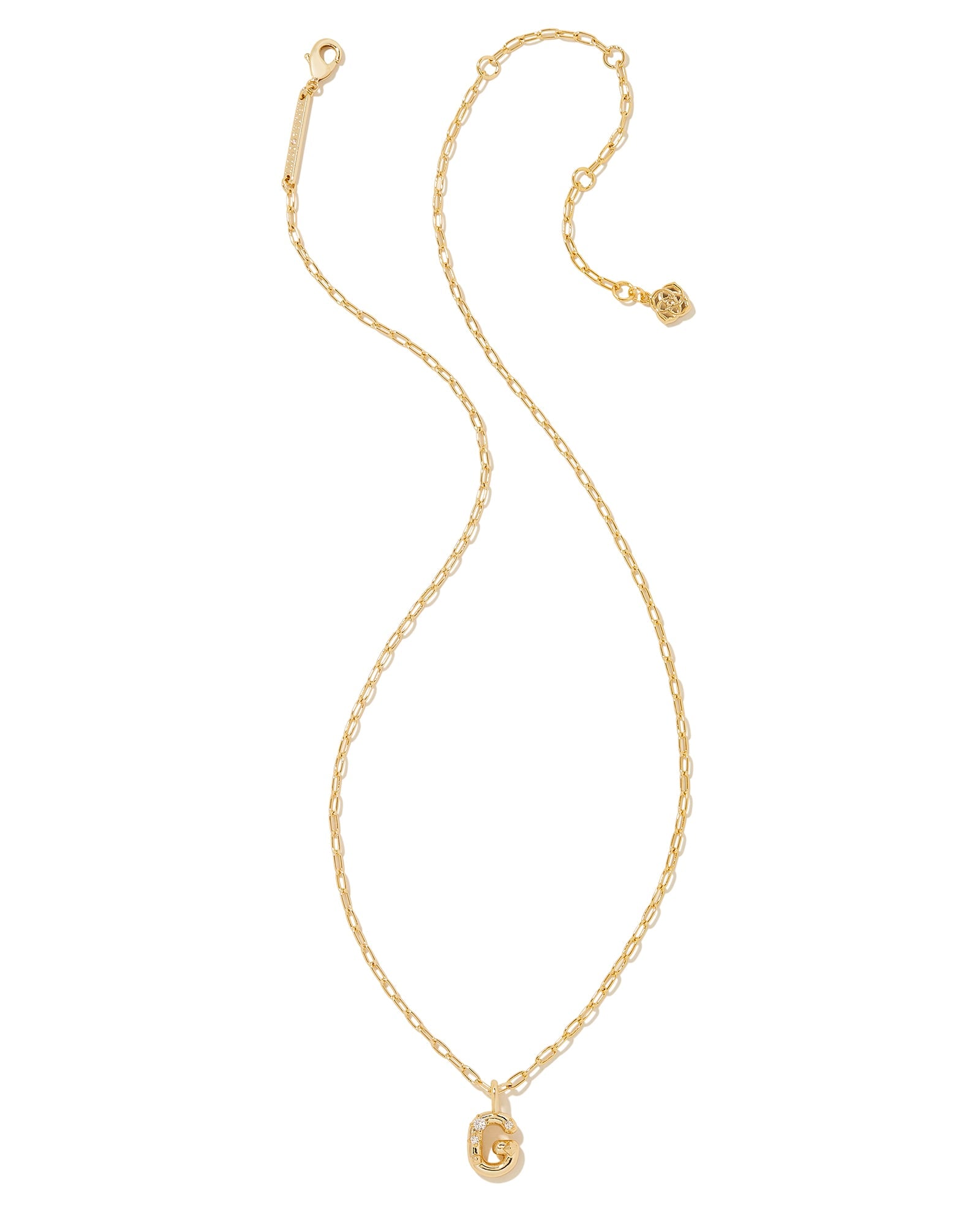 Crystal Letter G Short Pendant Necklace