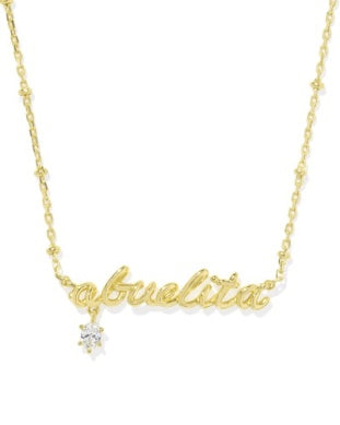 ABUELITA CRYSTAL SHORT PENDANT NECKLACE
