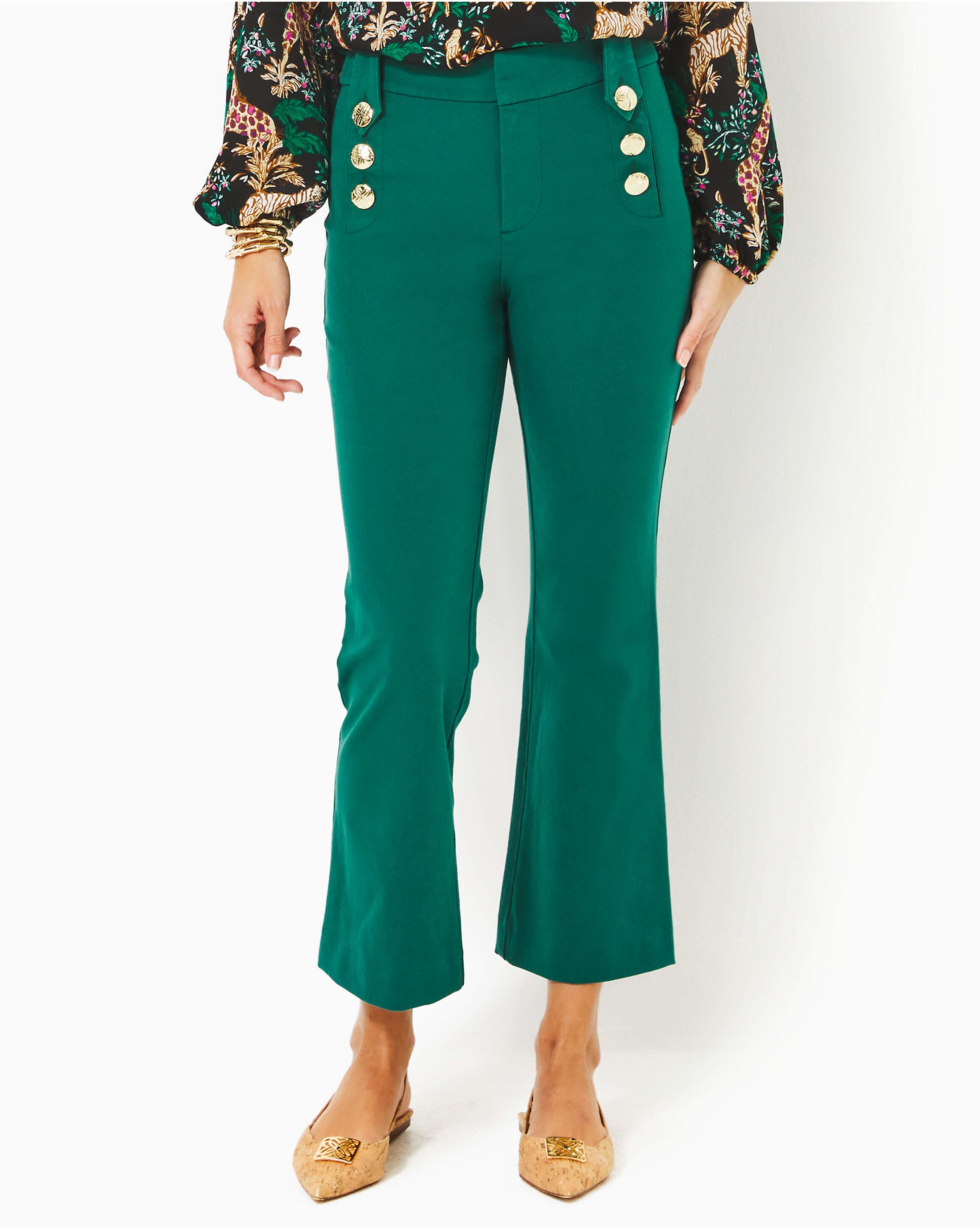 27" Parrish Bi-Stretch Crop Flare Pant The Pink Cottage 27" Parrish Bi-Stretch Crop Flare Pant The Pink Cottage