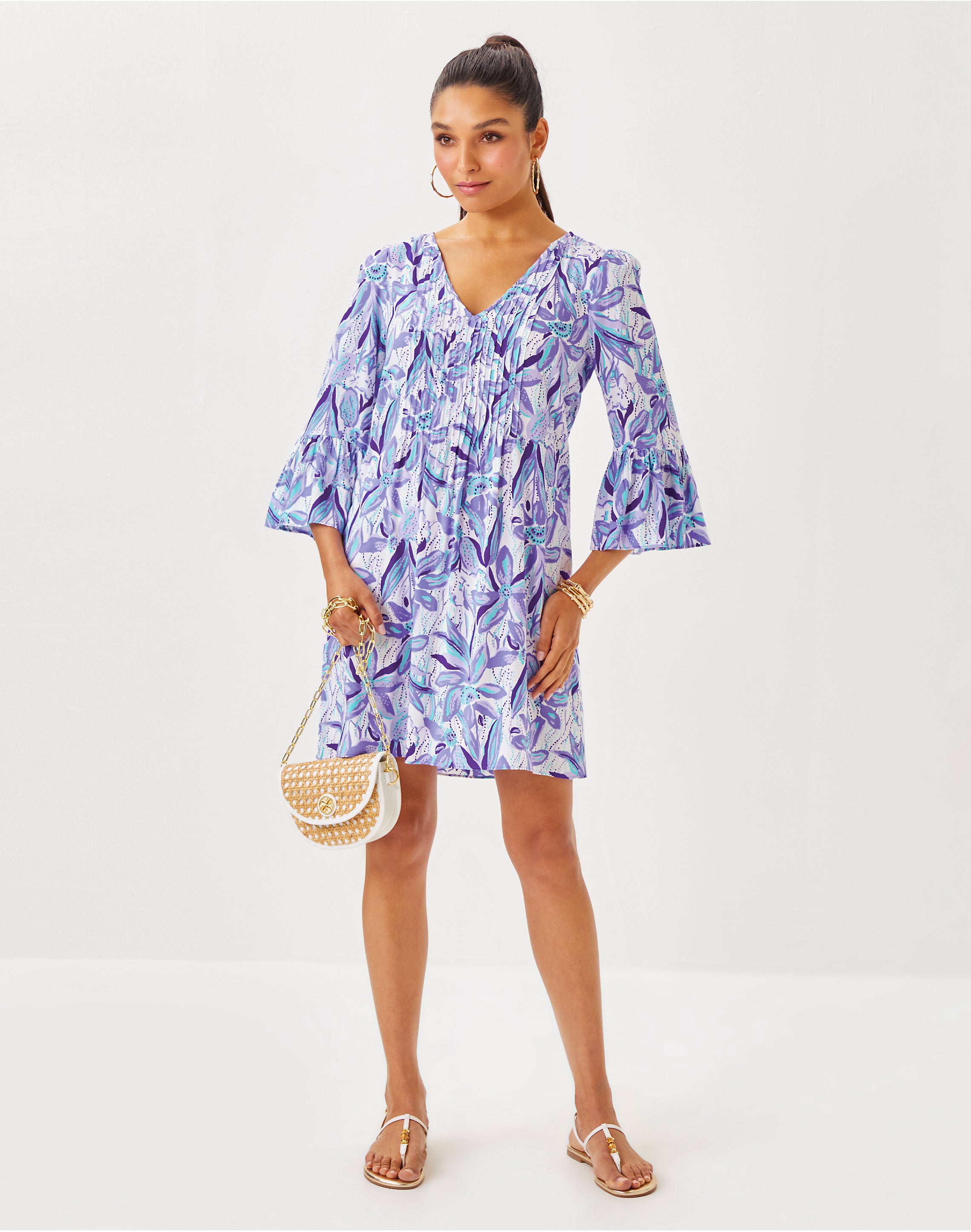 Danika 3/4 Sleeve Tunic Dress