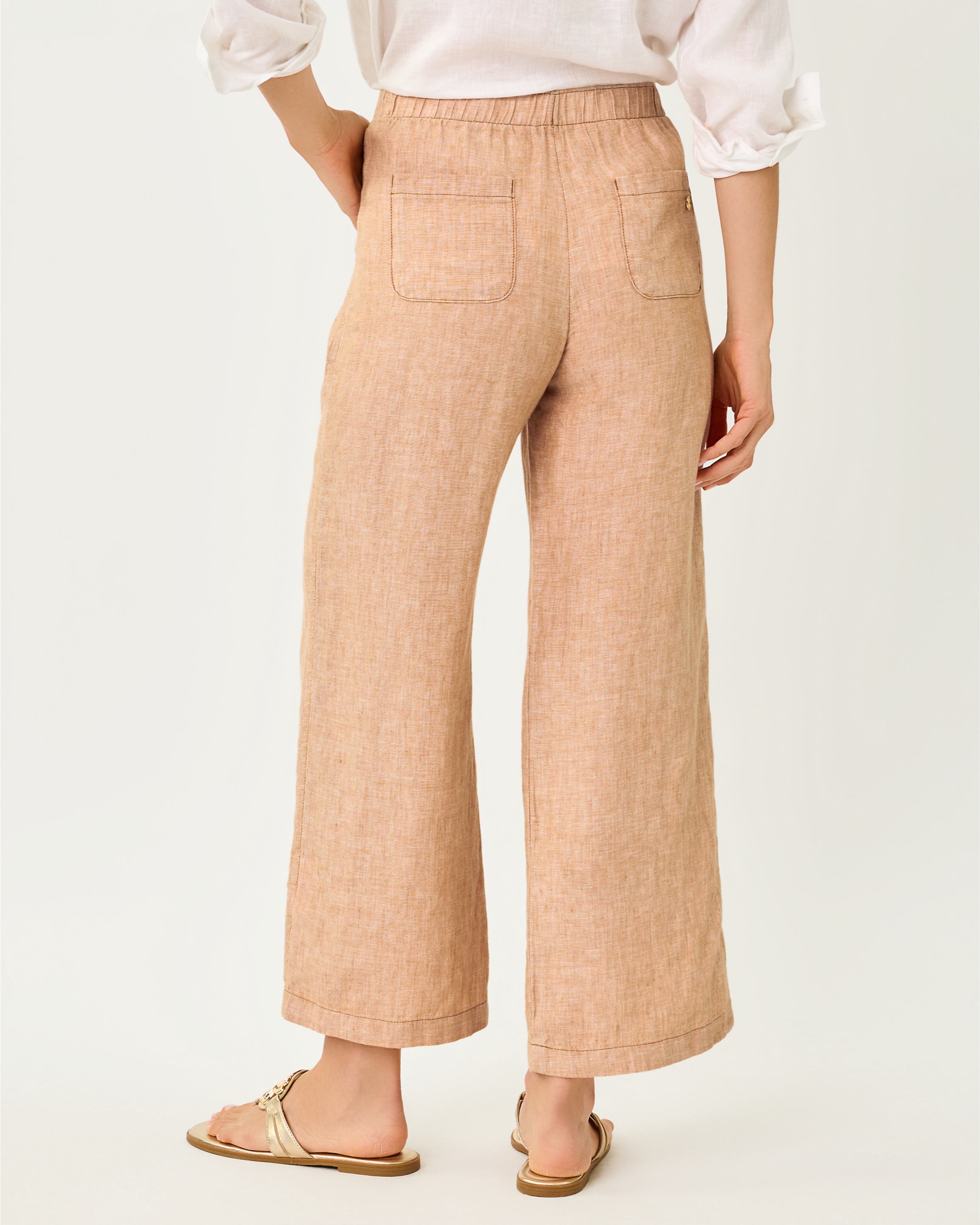 BRAWLEY LINEN CROP PANT