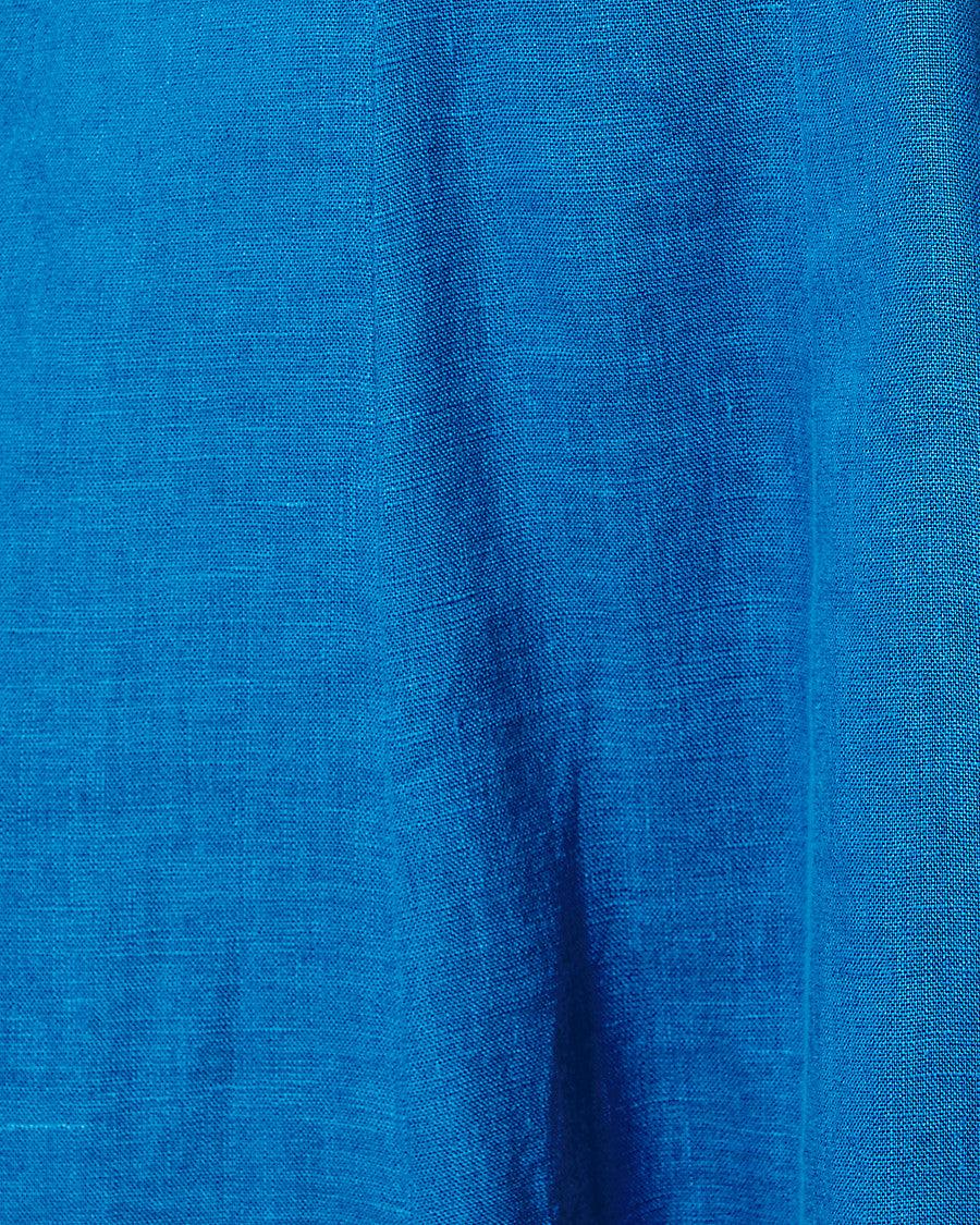 calina linen midi dress Women's Calina Linen Midi Dress in Blue