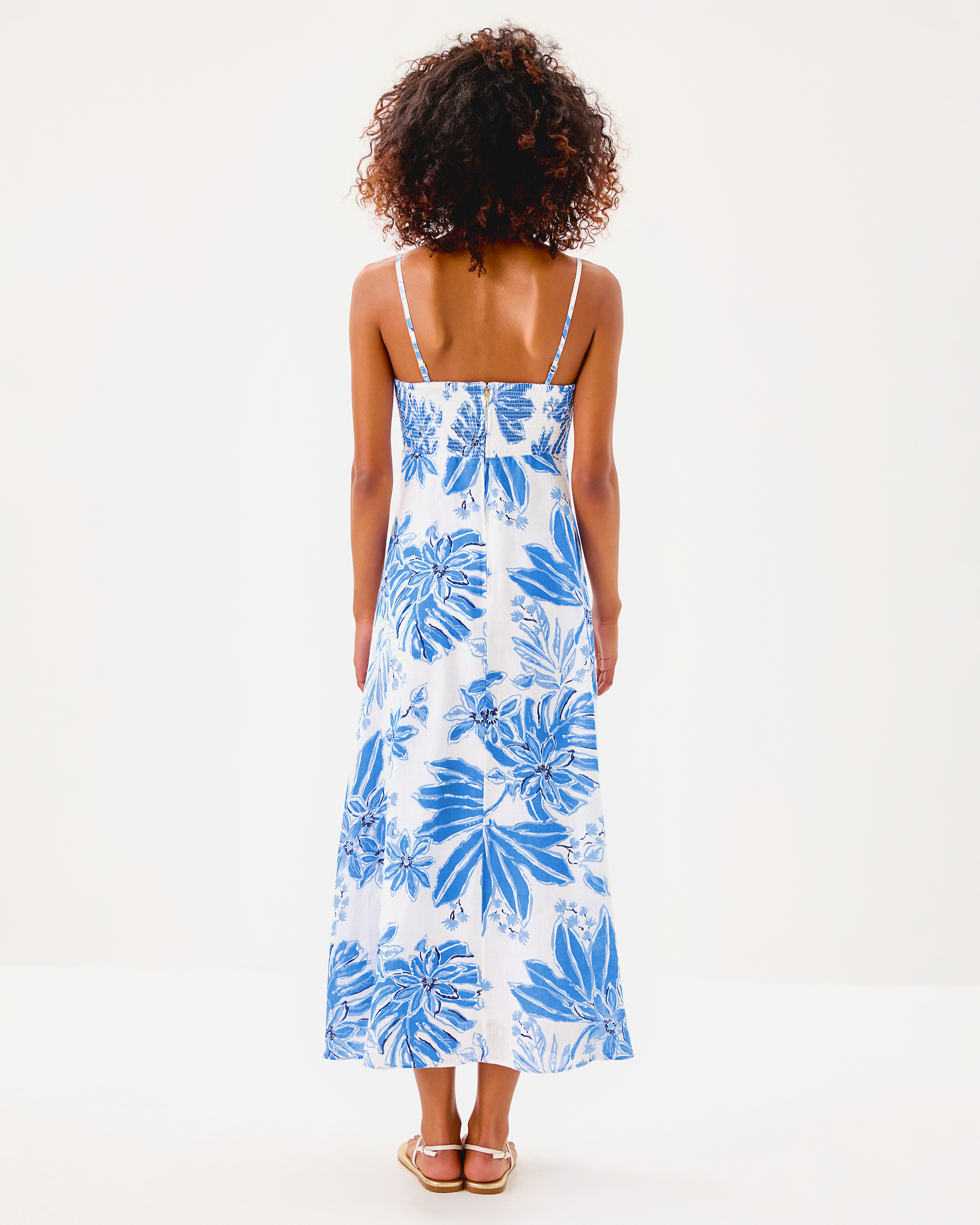 Jorgian Linen Midi Dress