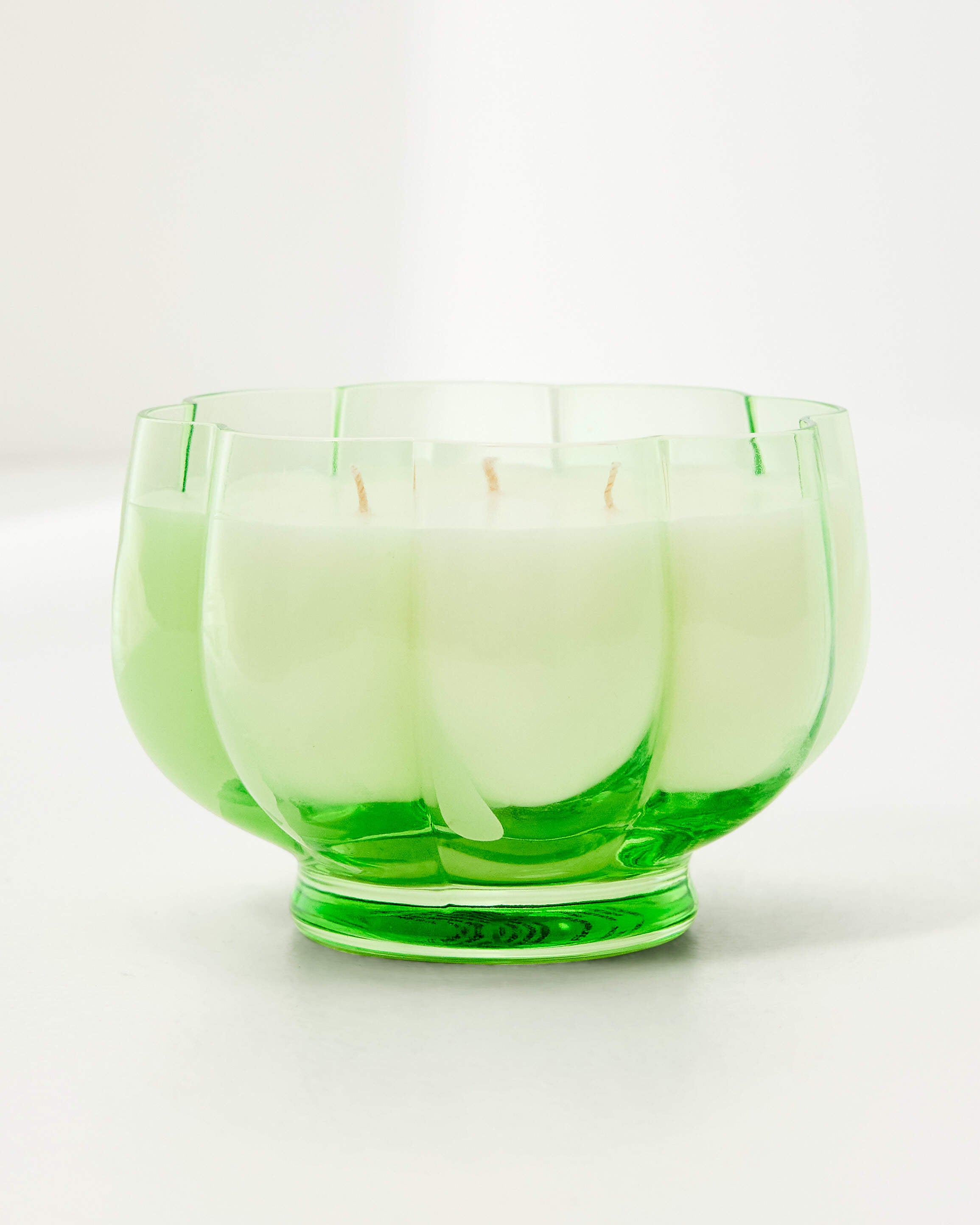 Glass Scallop Candle