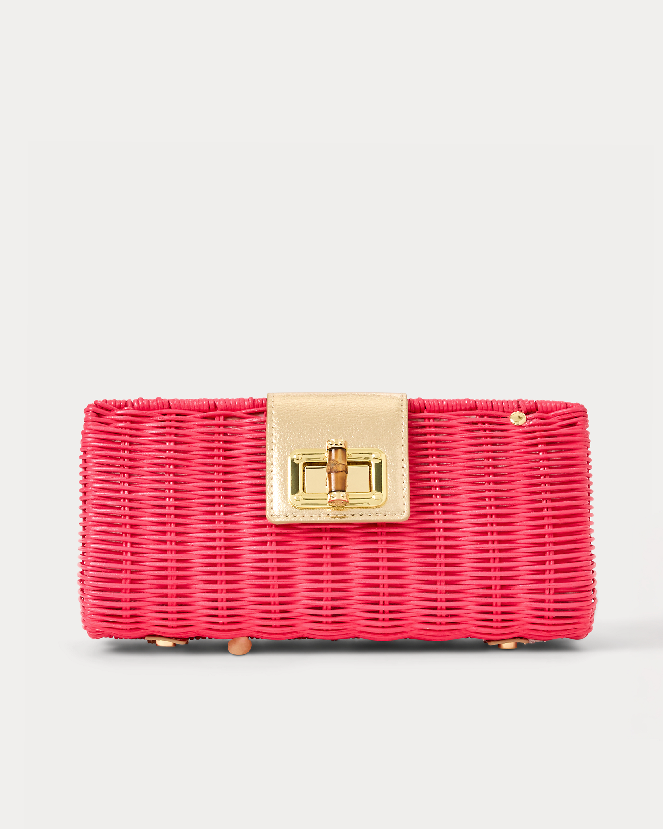 LEENA WICKER CLUTCH