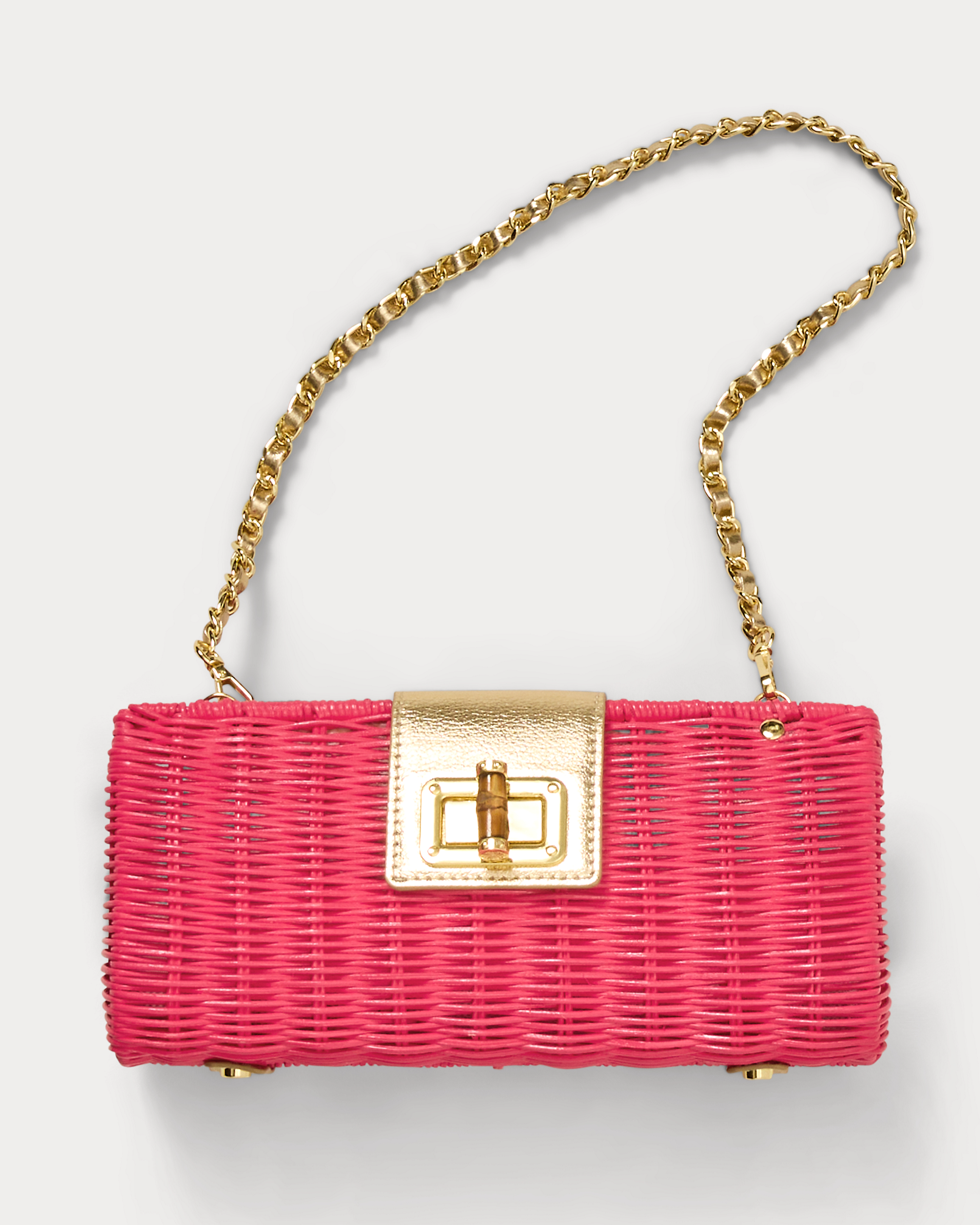 LEENA WICKER CLUTCH