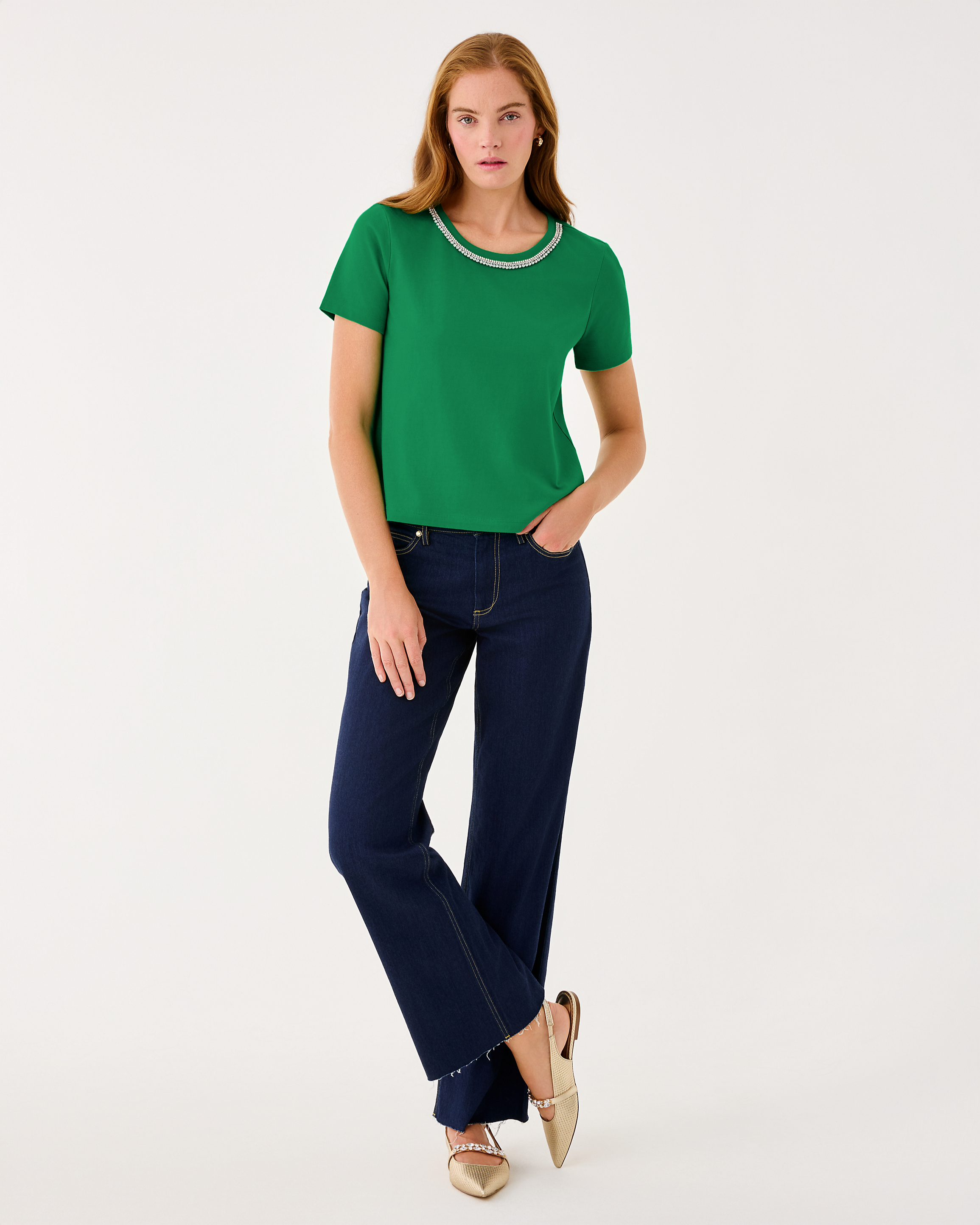 Clairmont Rhinestone Knit Shirt