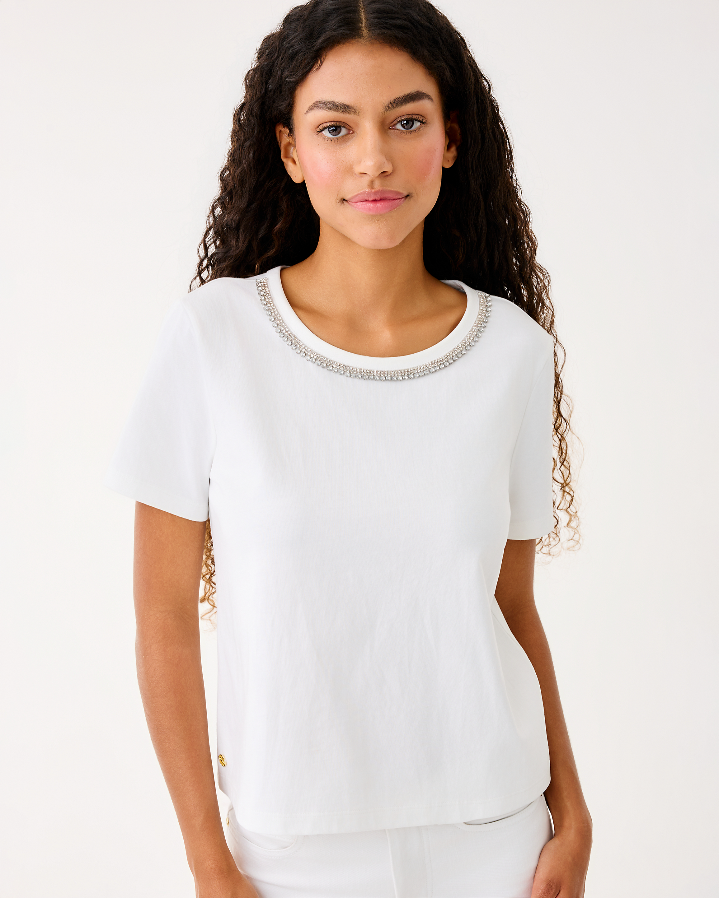 Clairmont Rhinestone Knit Shirt