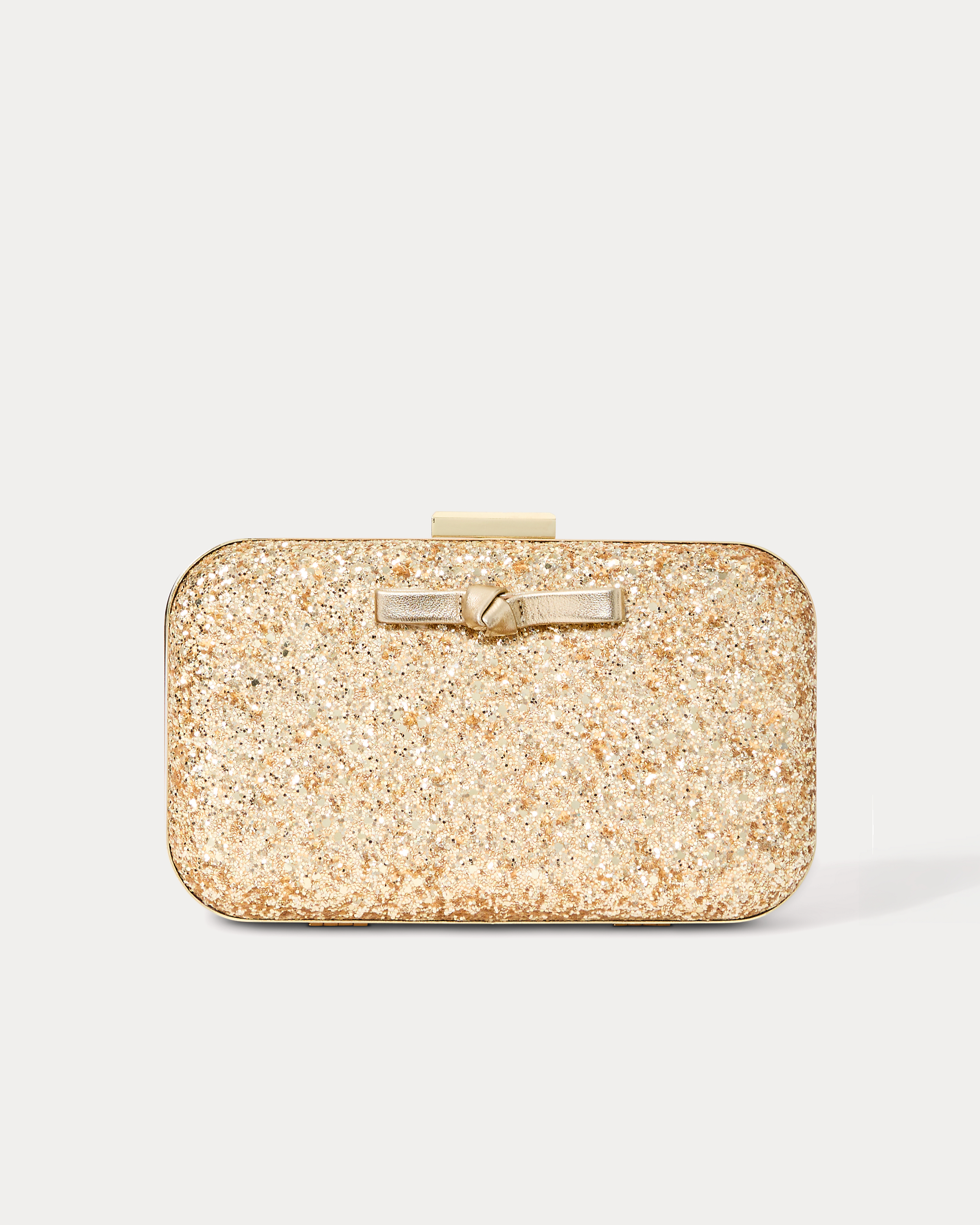 Wanda Bow Glitter Clutch