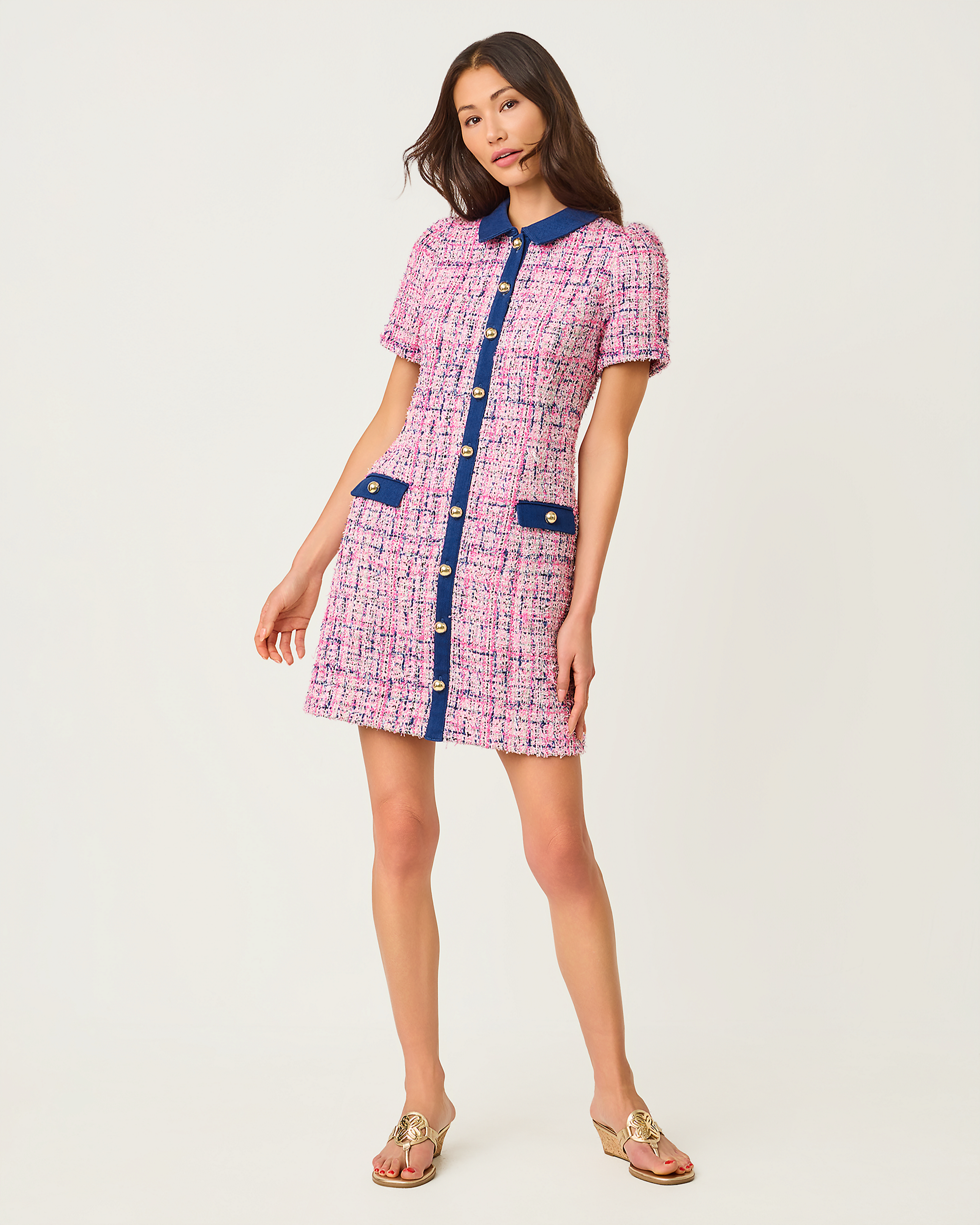 Aaryn Boucle Shift Dress