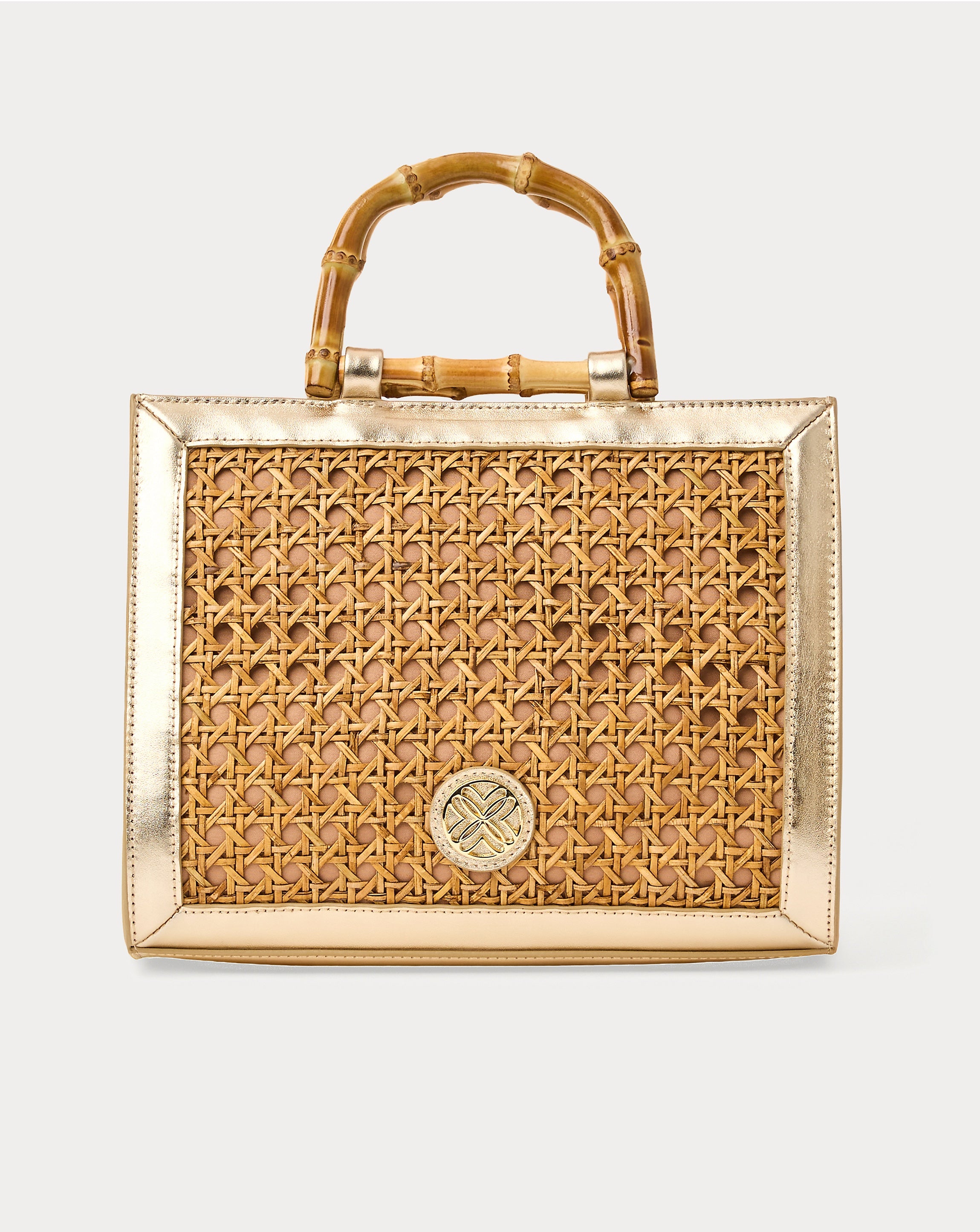 LIZA CANE TOP HANDLE BAG