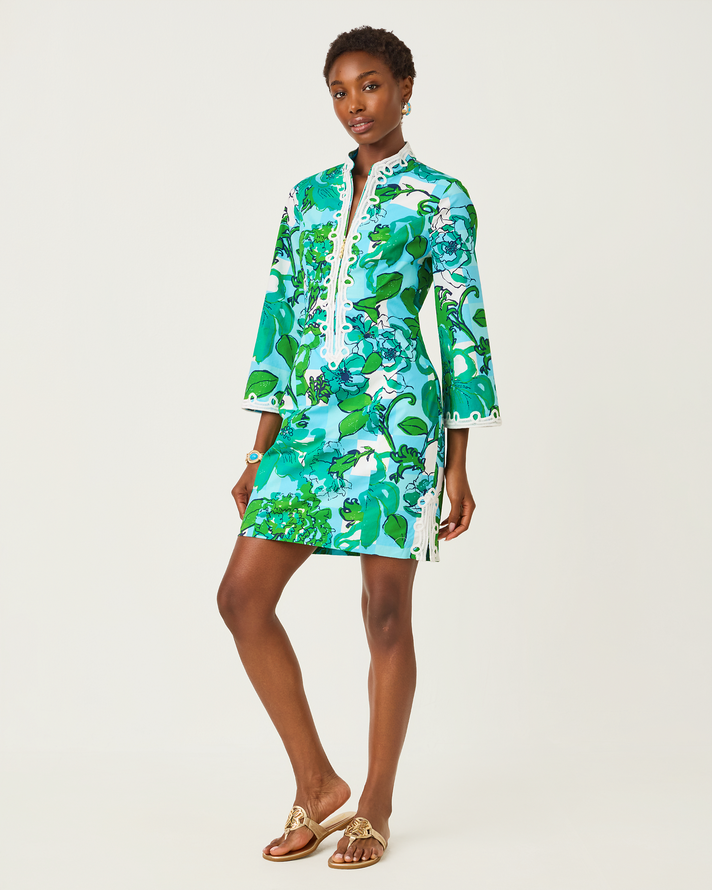 Shealyn 3/4 Sleeve Stretch Cotton Dress