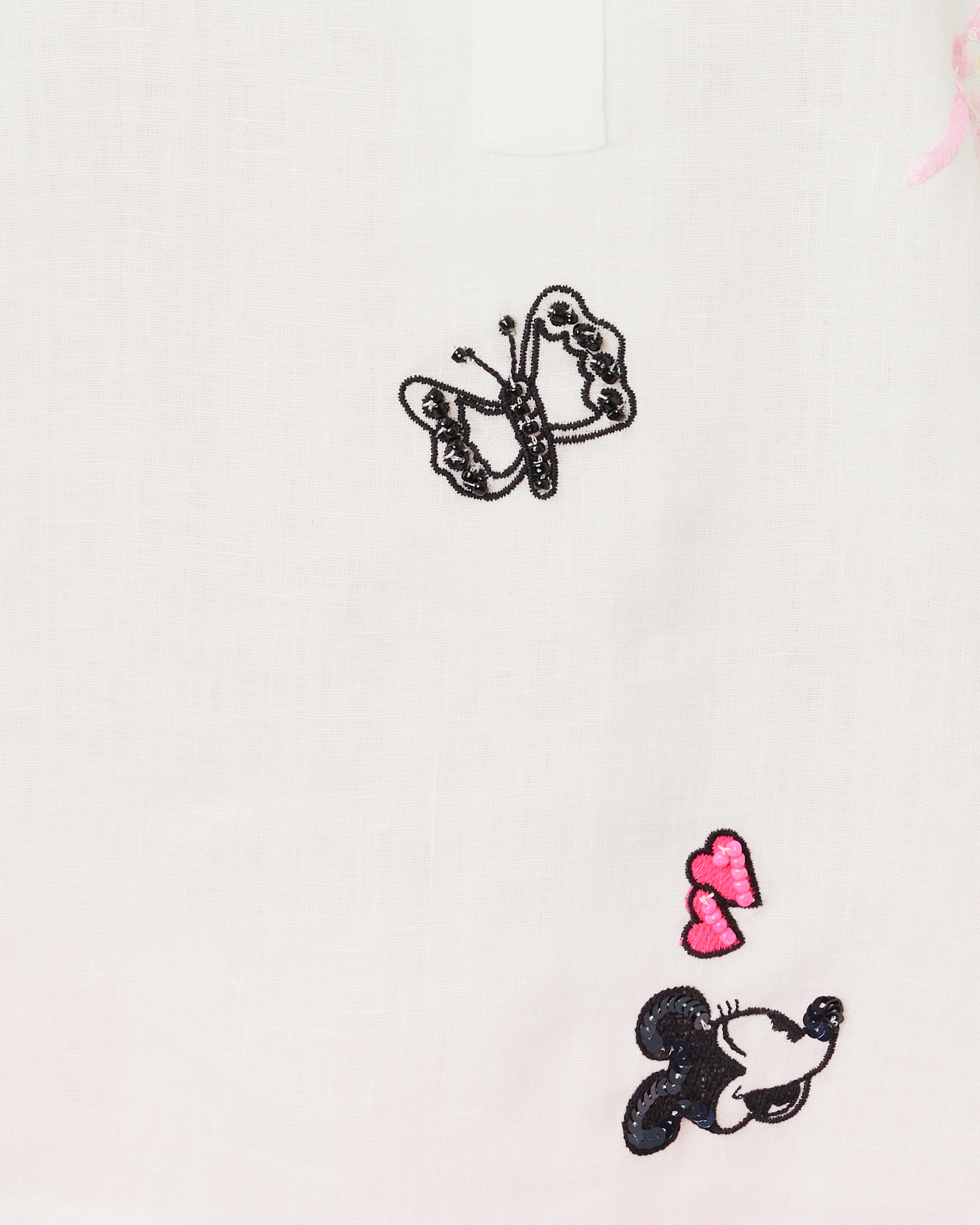 Mialeigh Embroidered Linen Top