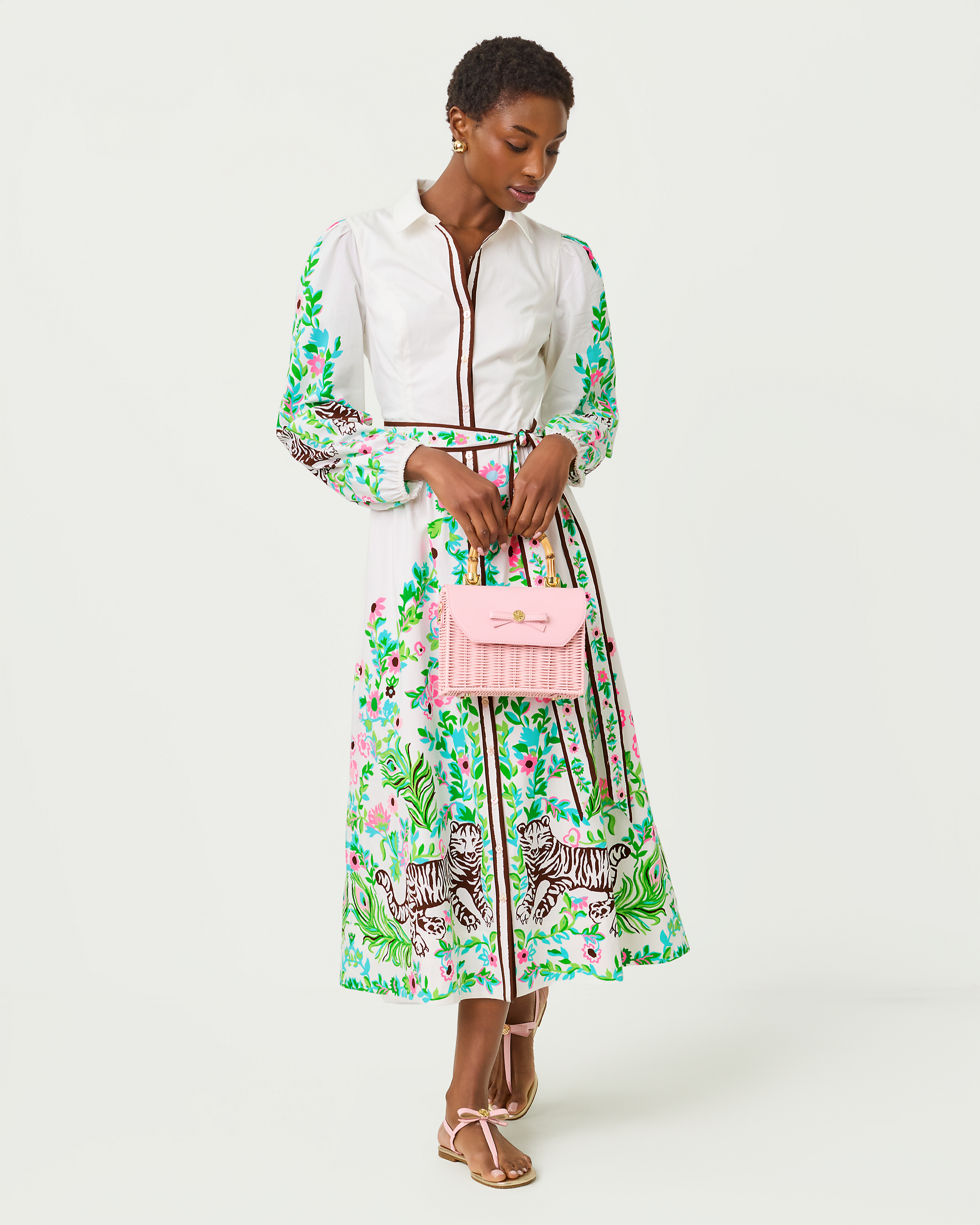 Luanne Stretch Midi Shirt Dress