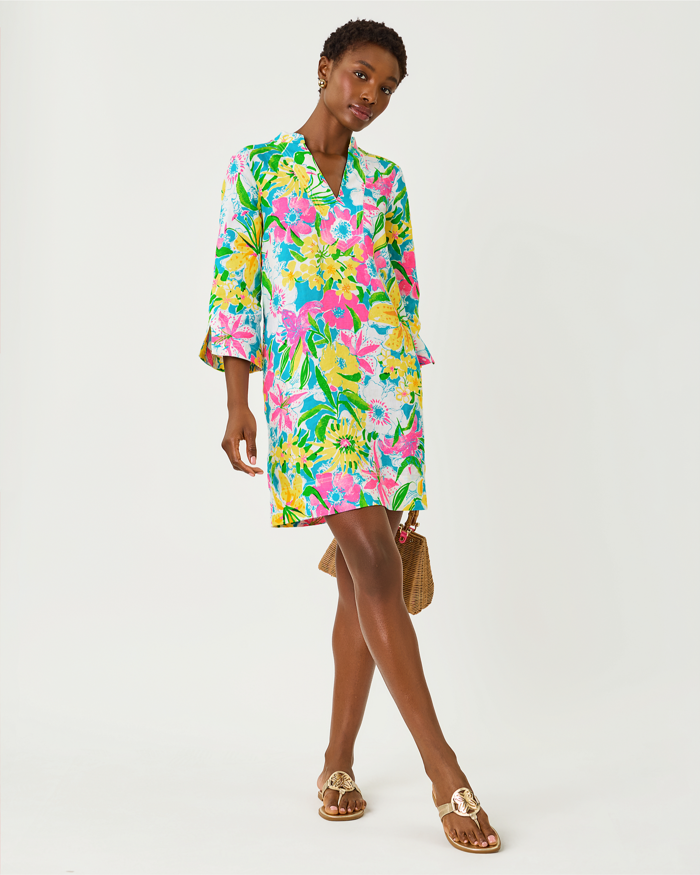 ANNADETTA LINEN TUNIC DRESS