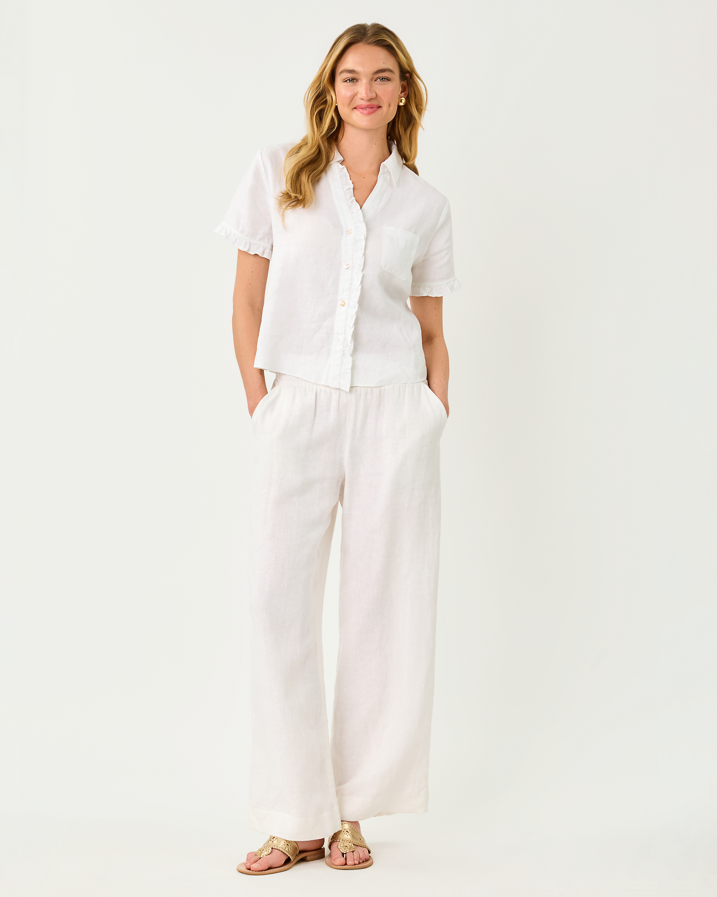MIRABELLA LINEN PALAZZO PANT