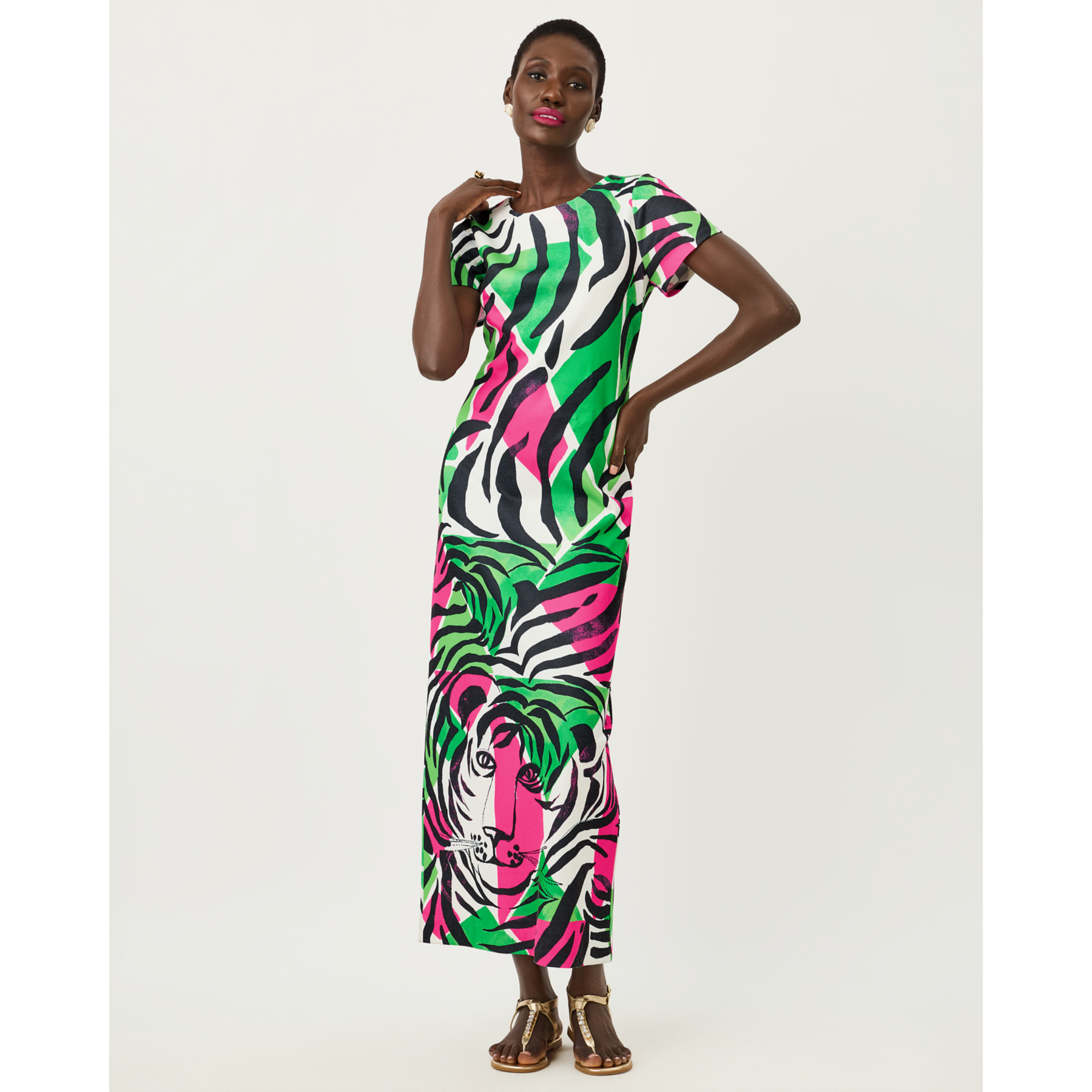 Sevie Maxi Dress - Onyx Big Irv Engineered Knit Maxi