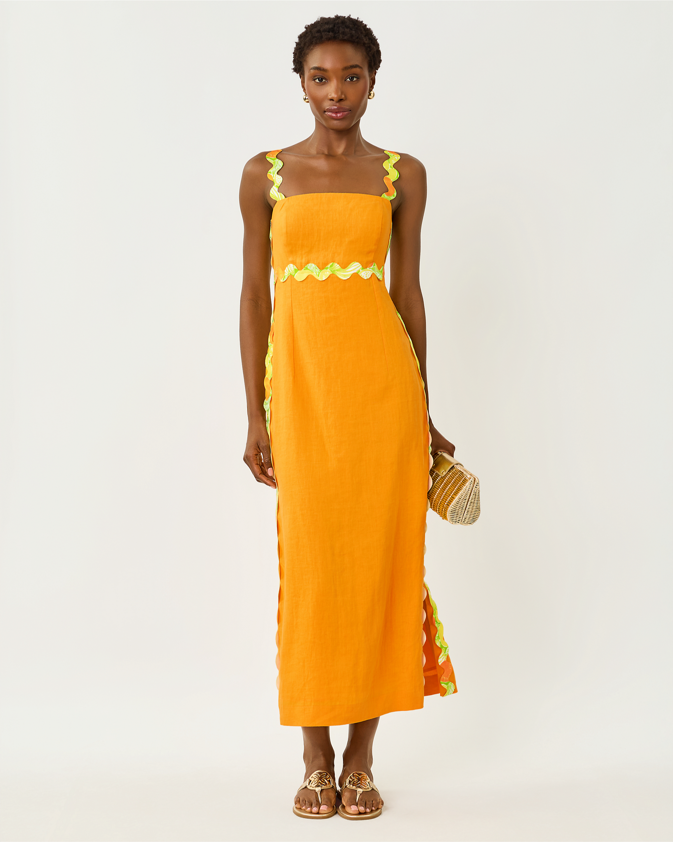 MIKAYLA LINEN MIDI DRESS