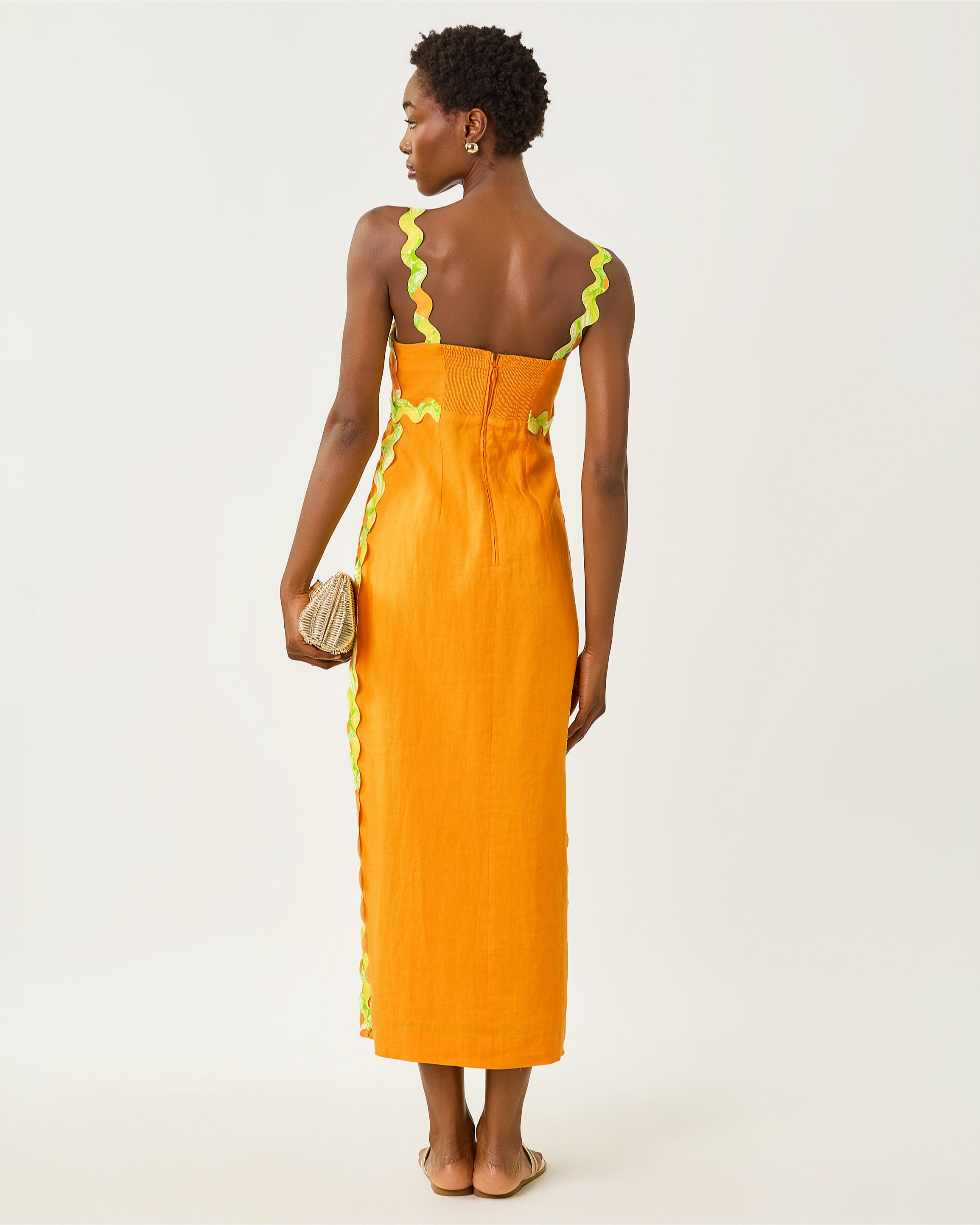 MIKAYLA LINEN MIDI DRESS