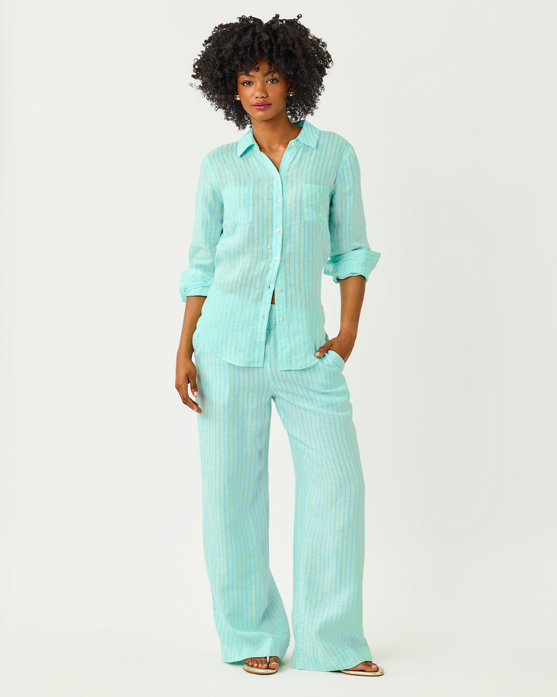 MIRABELLA LINEN PALAZZO PANT