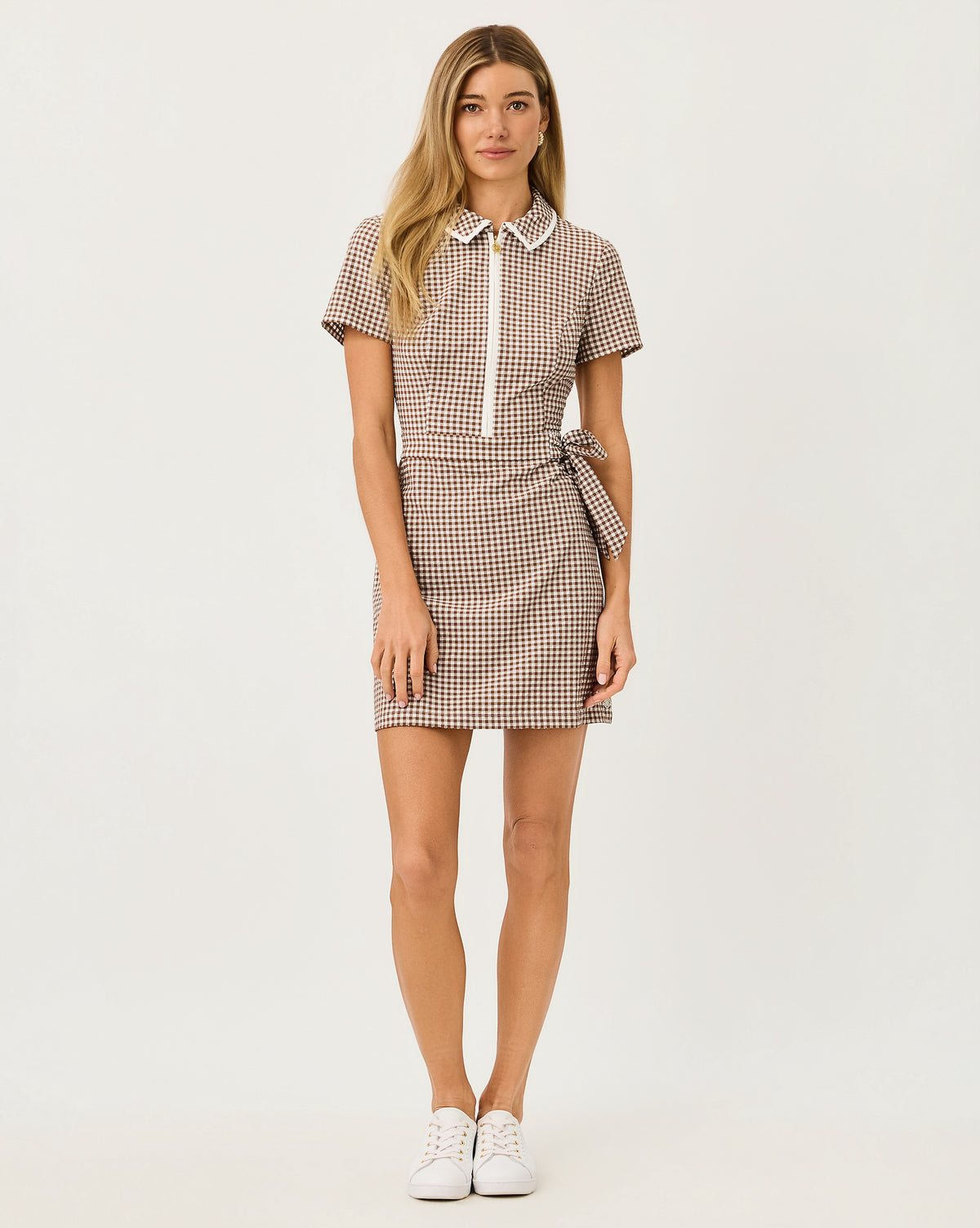 KATHY SHORT SLEEVE TIE DRESS