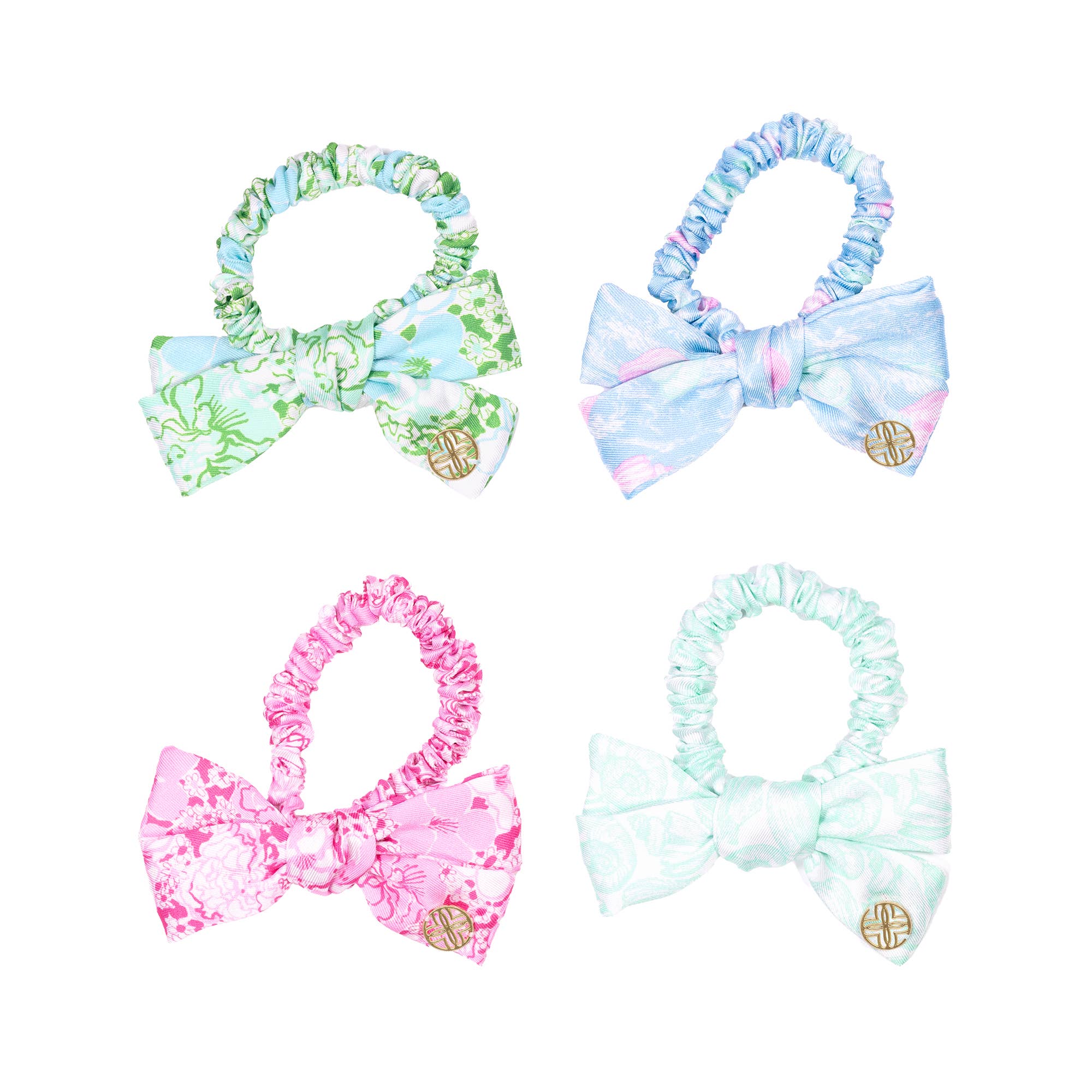 Mini Scrunchie Set with Bow, Assorted